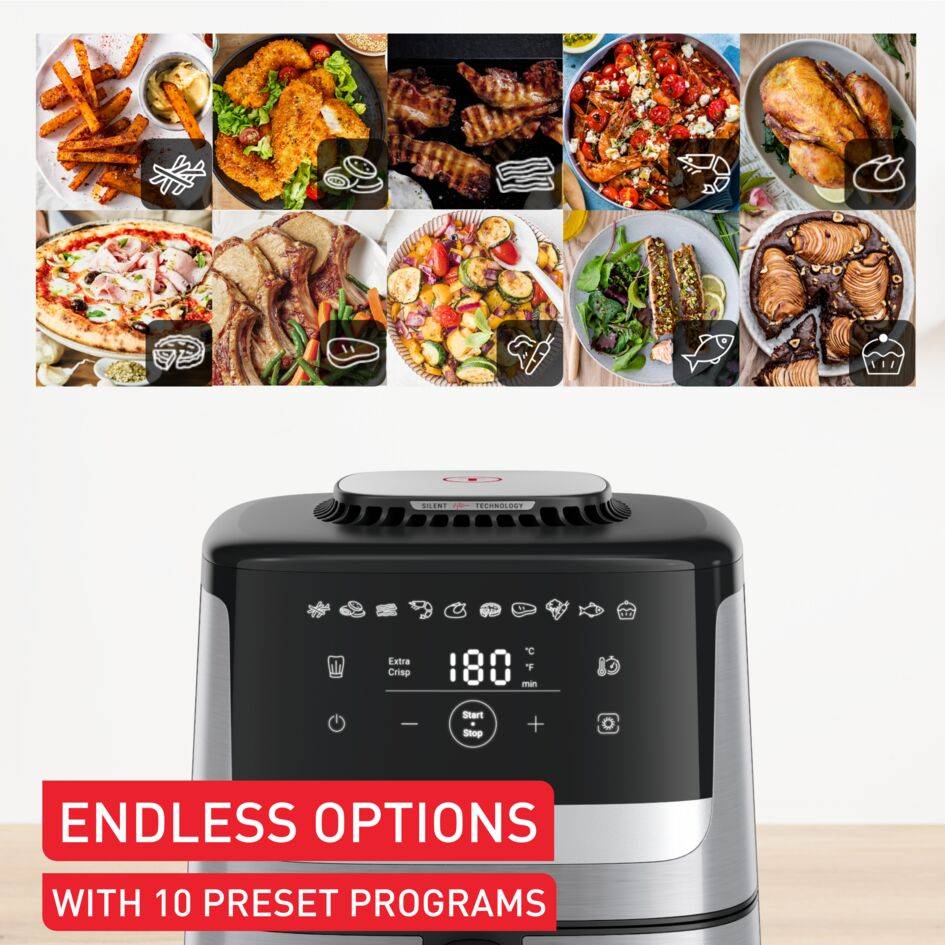 Easy Fry Silence EY552DE0 Air fryer - 10 programmes - 5L - Technologie Silencieuse