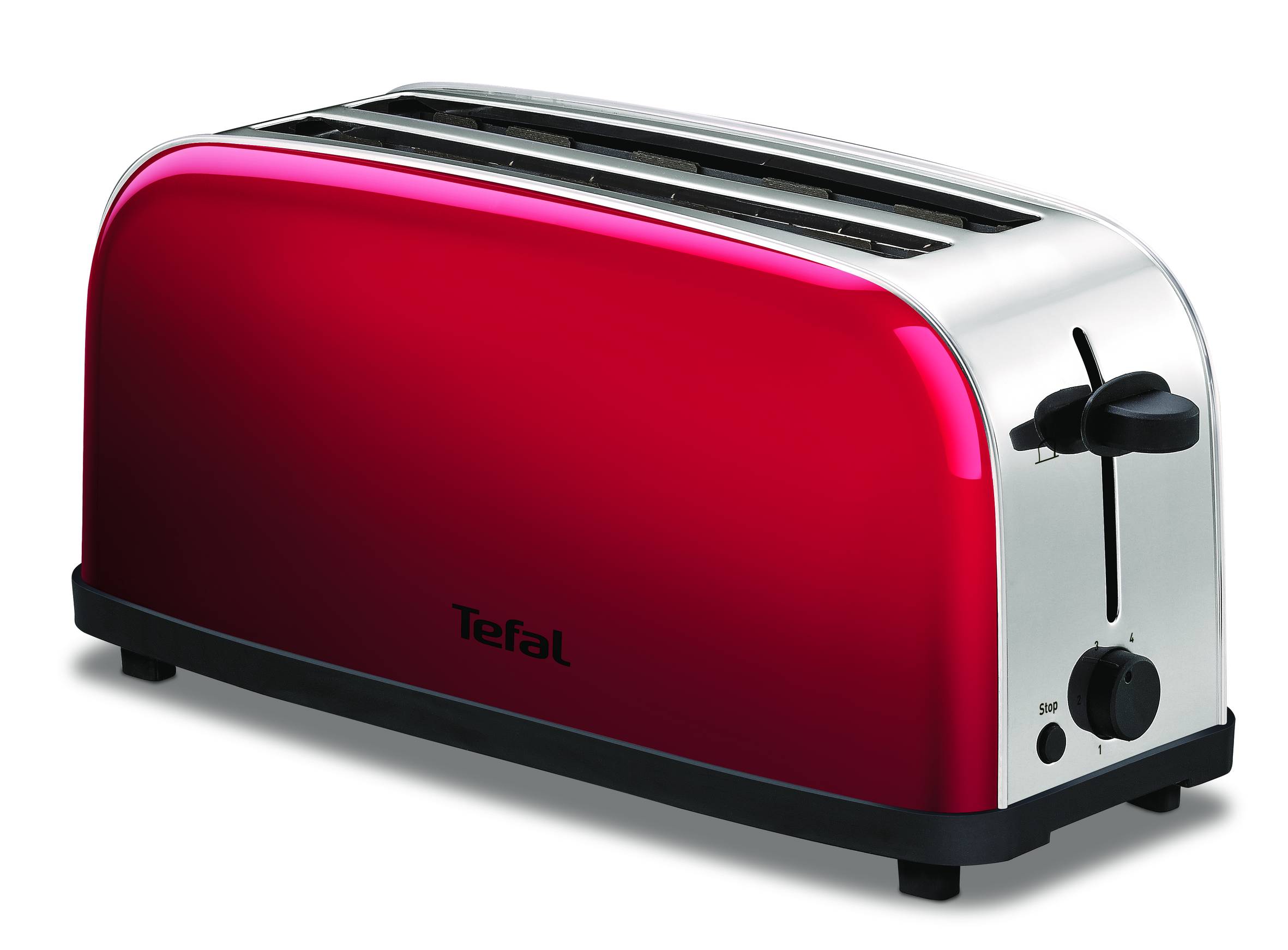 Grille-Pain 2 fentes longues Lie-de-vin TL330511