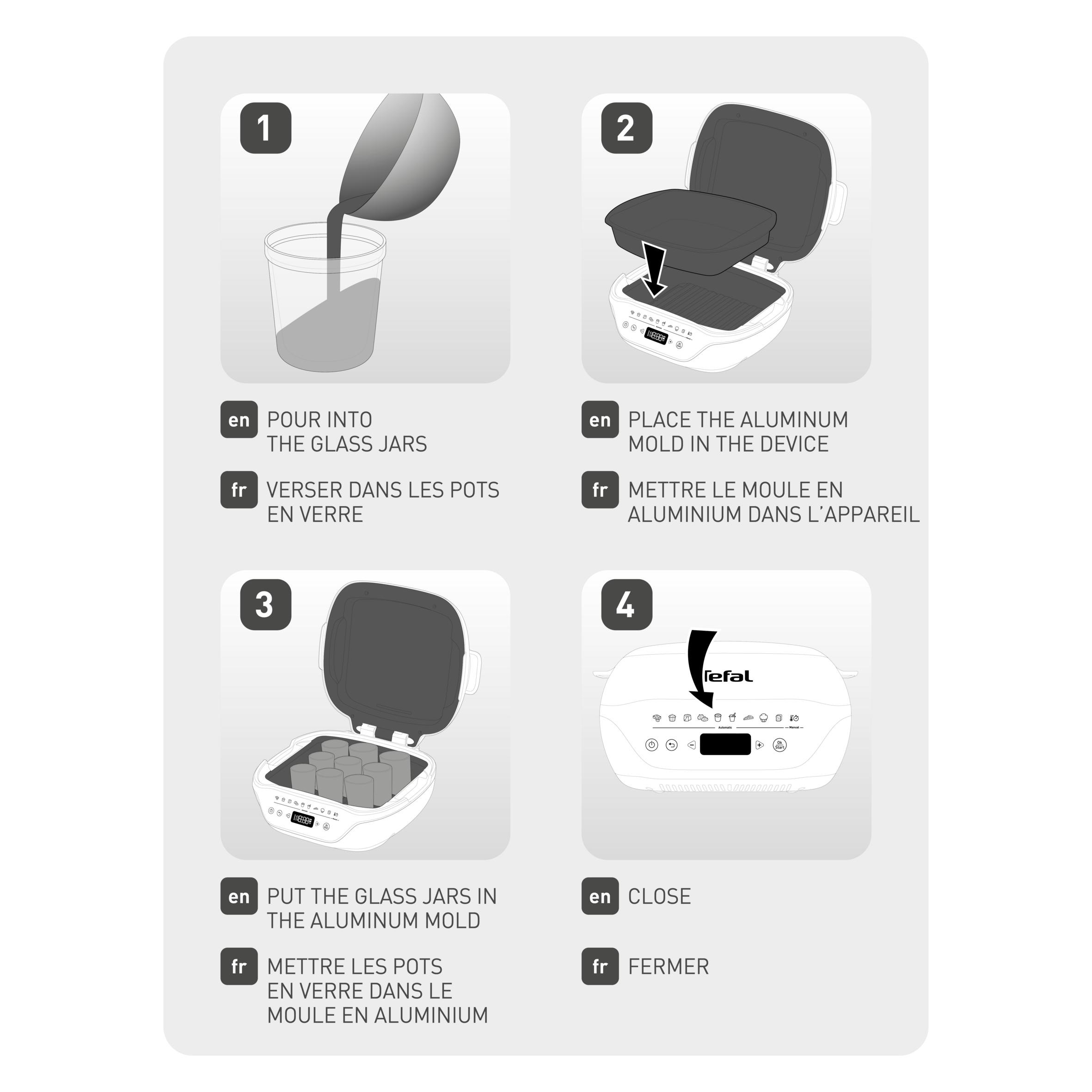 3 pots en verre pour Cake Factory XA633110