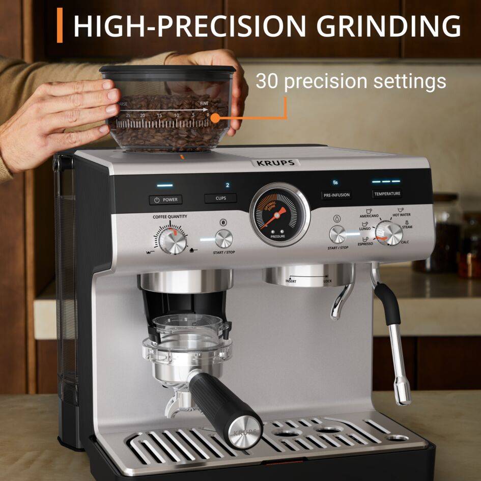 Precision XP801T Manuele espressomachine met molen