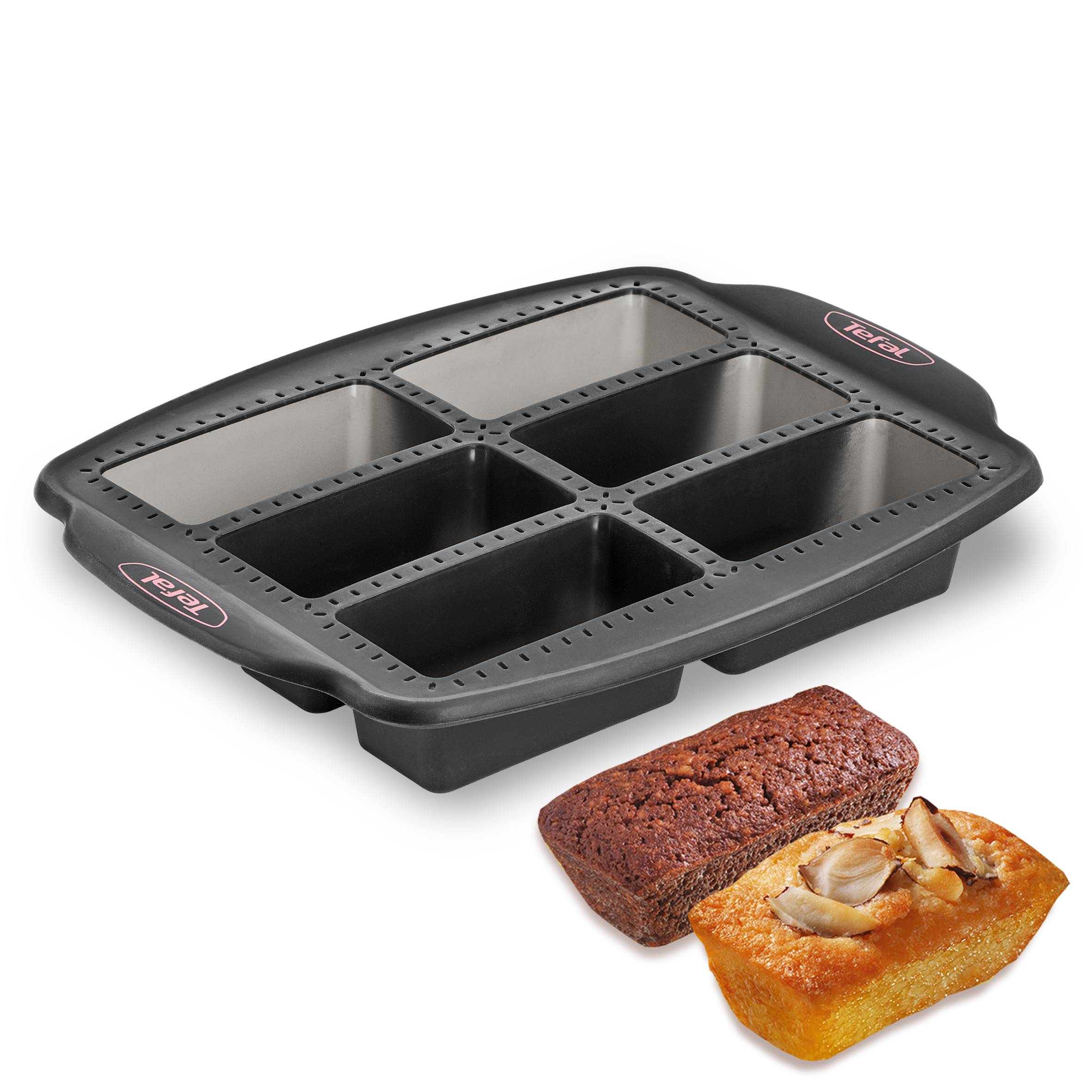 CrispyBake J4172314 Moule à 6 mini-cakes silicone