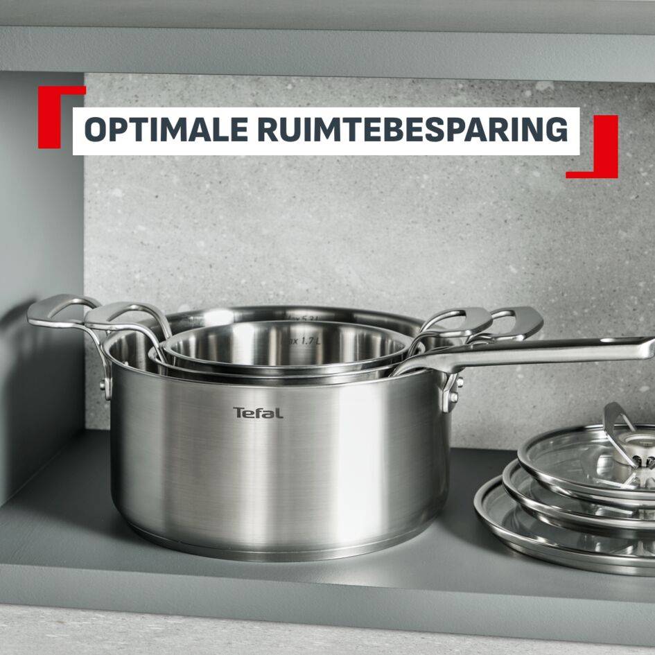 Extreme E5292304  Steelpan van - 18 cm + deksel - hoogwaardig roestvrij staal