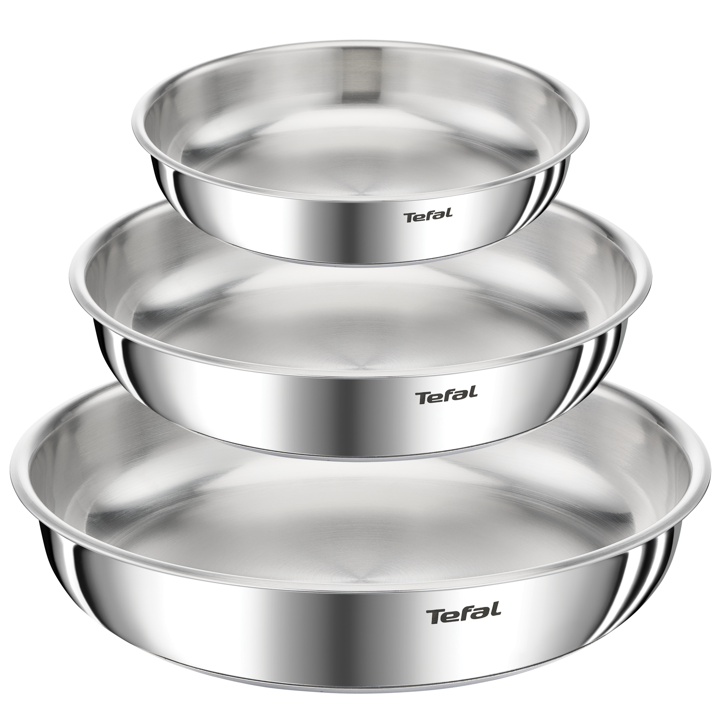 Ingenio Emotion L8968445  Set de 3 poêles 22/24/28 cm + poignée amovible - Induction