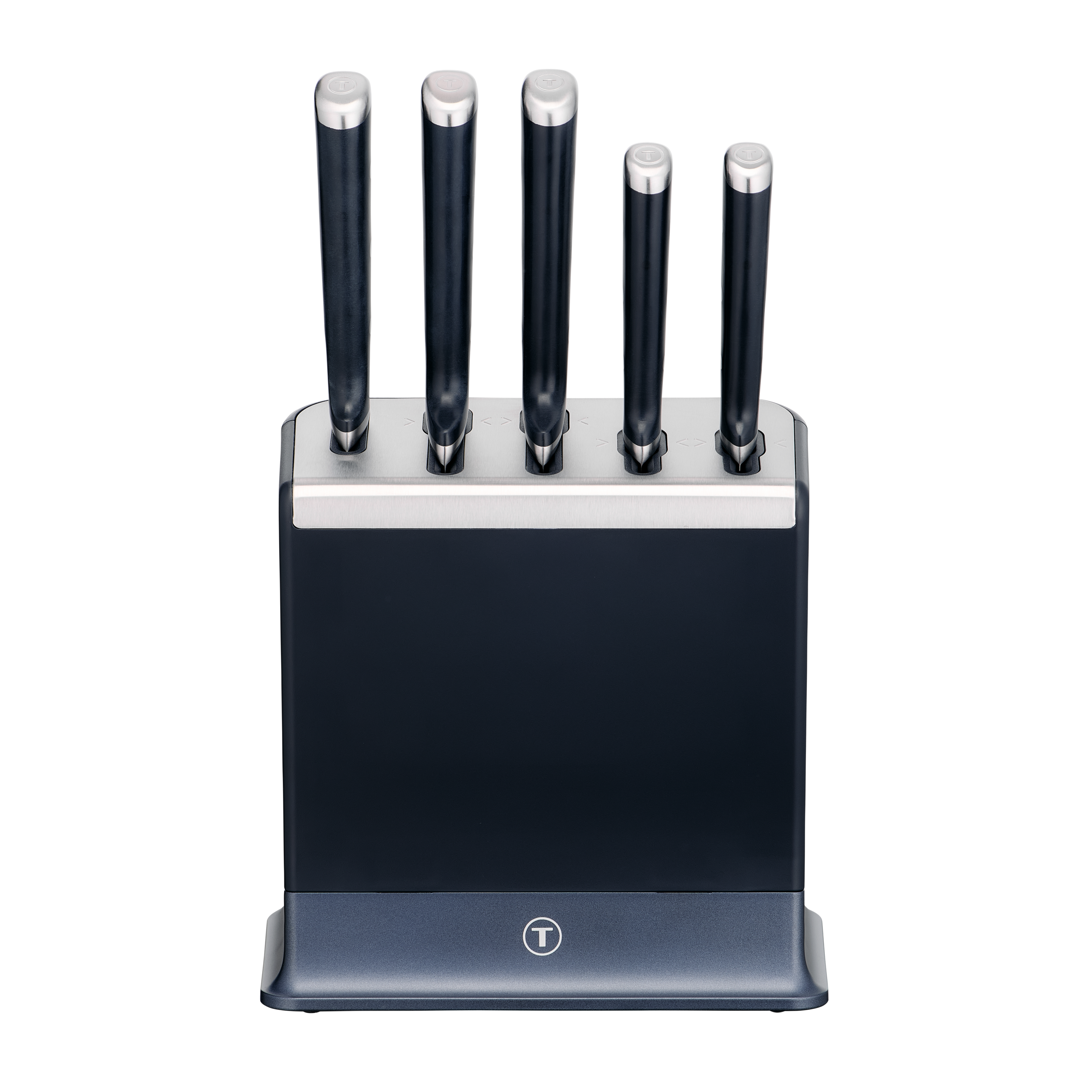 EverSharp K297S644 Set de 5 couteaux + bloc à couteau avec aiguiseur intégré