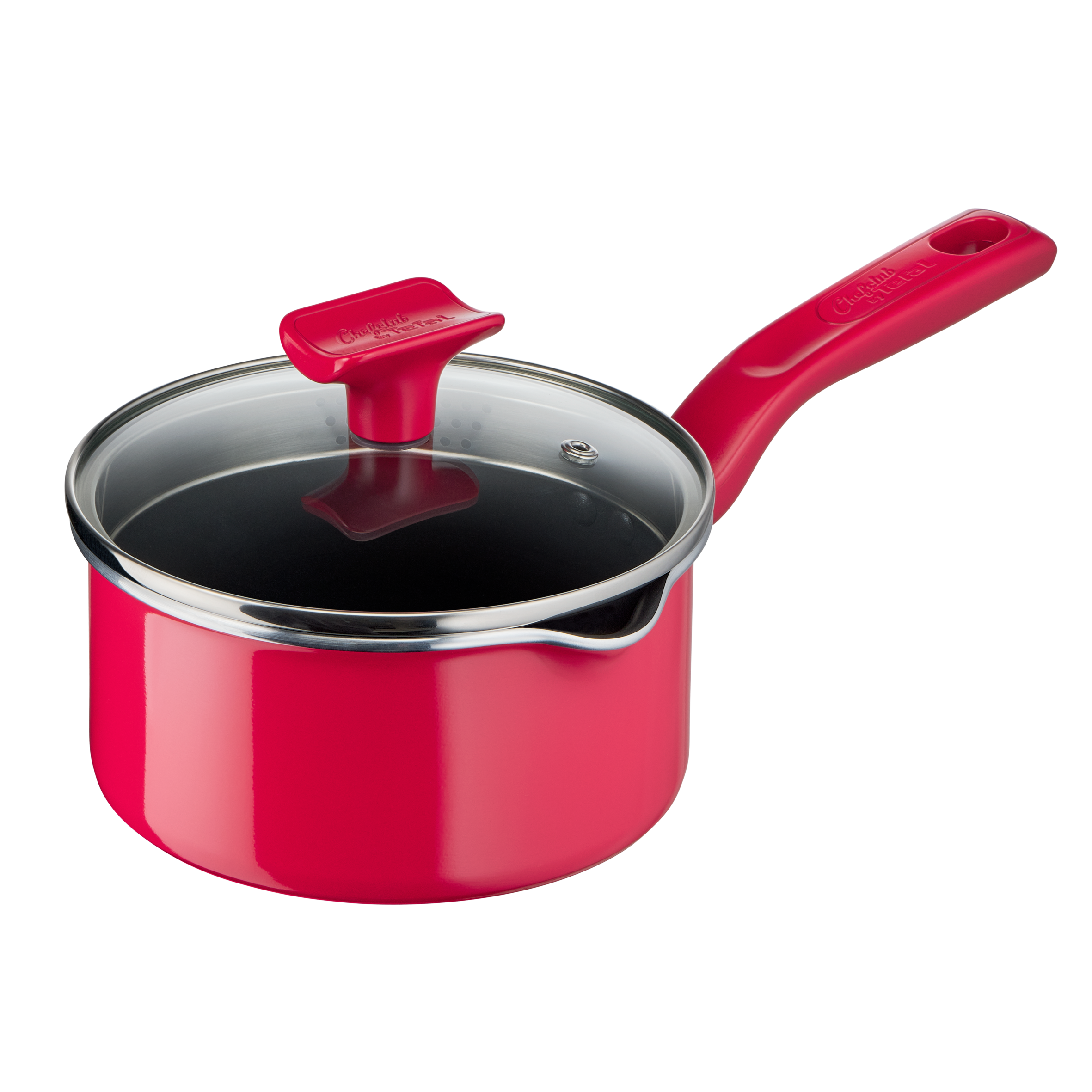 Chefclub G8062204 Poêlon 16 cm rouge + couvercle
