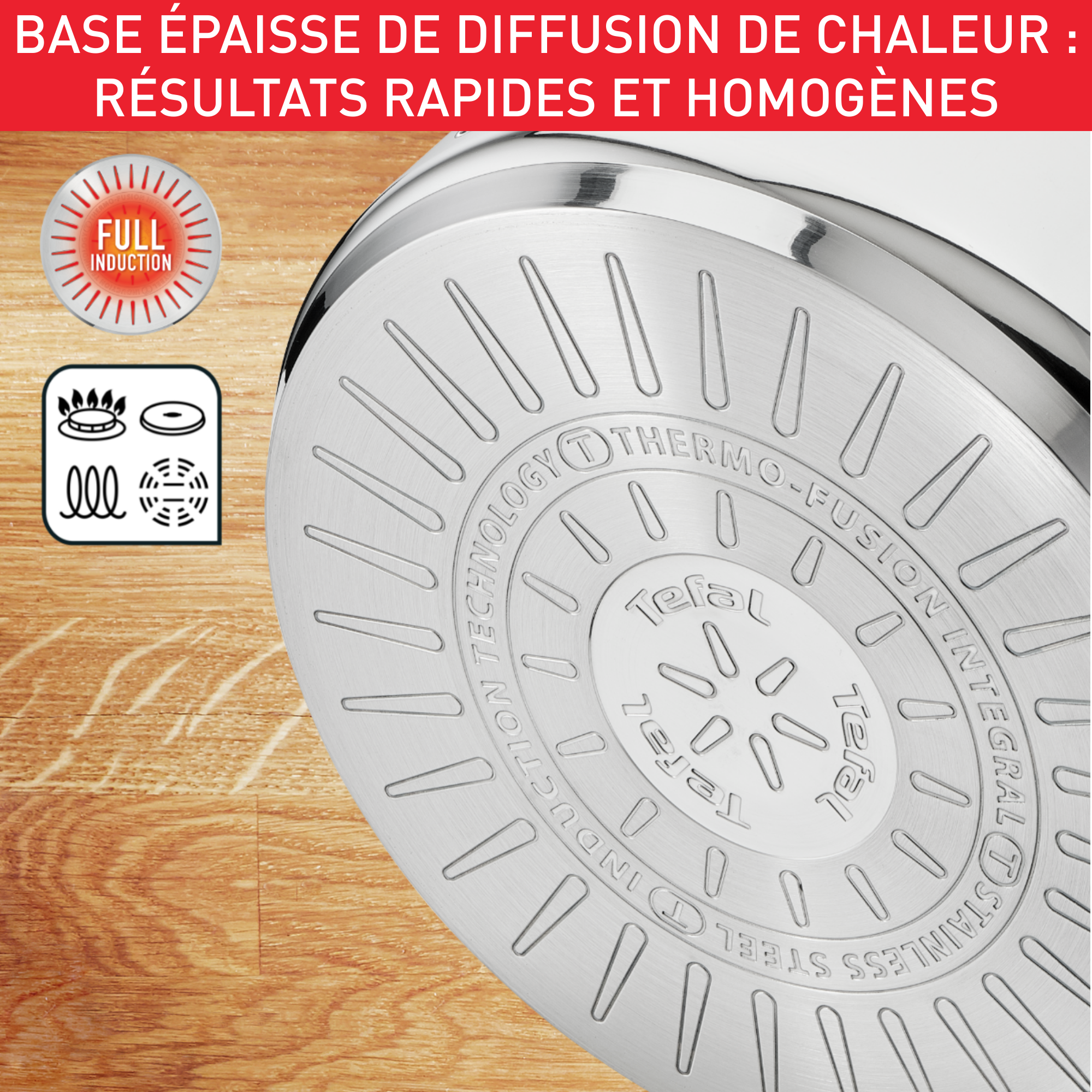 Intuition XL B8649004 Casserole inox - 28 cm - Induction