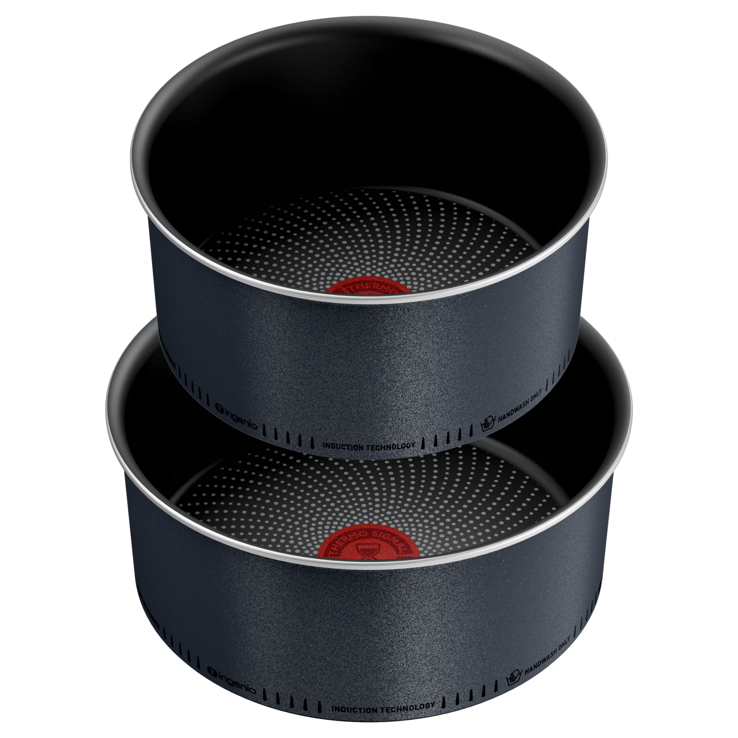 Ingenio So'Light L7239003 Set de 2 poêlons 18/20 cm + poignée amovible - Induction 