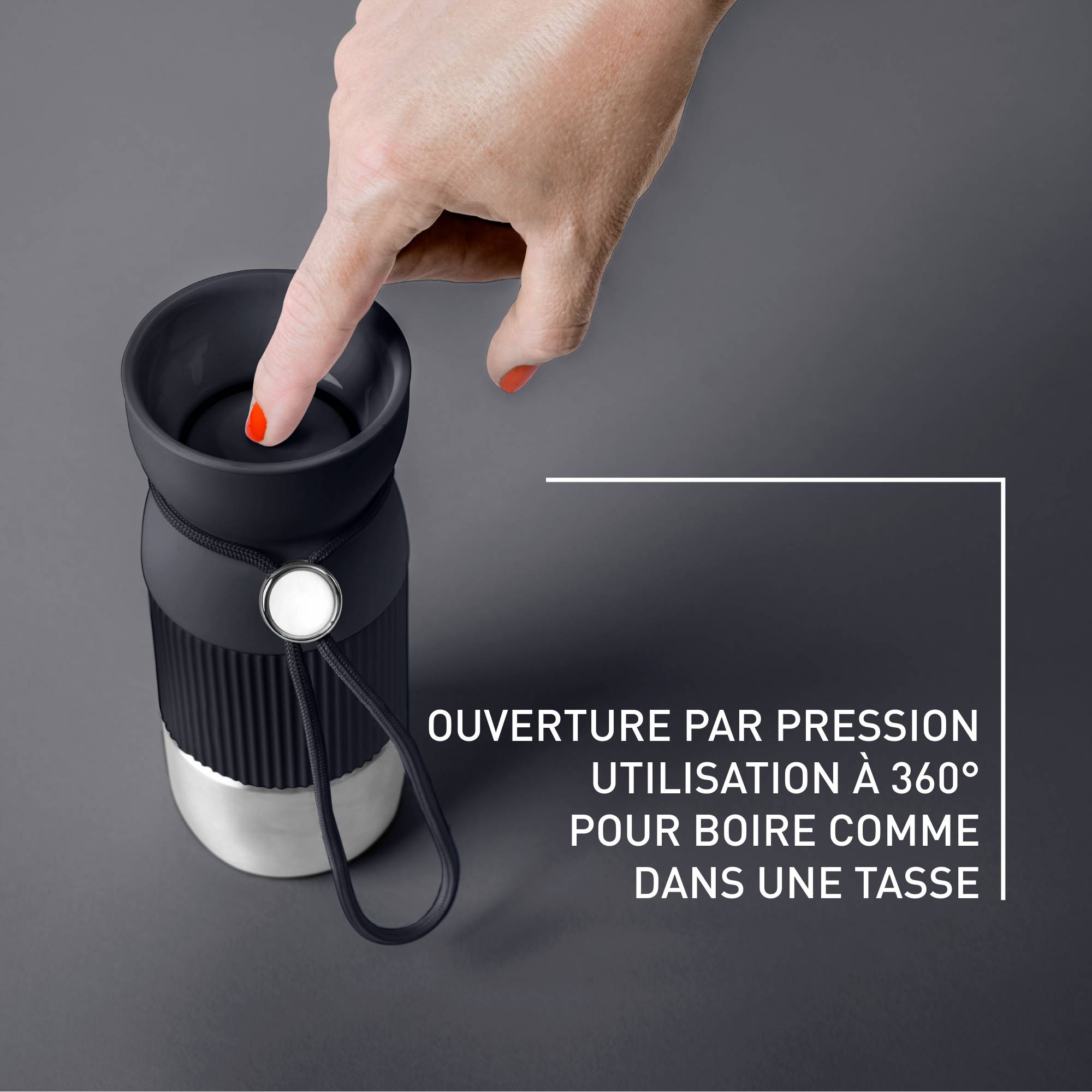 BeYou Cup N2191310 Mug isotherme - 0,36L - Noir