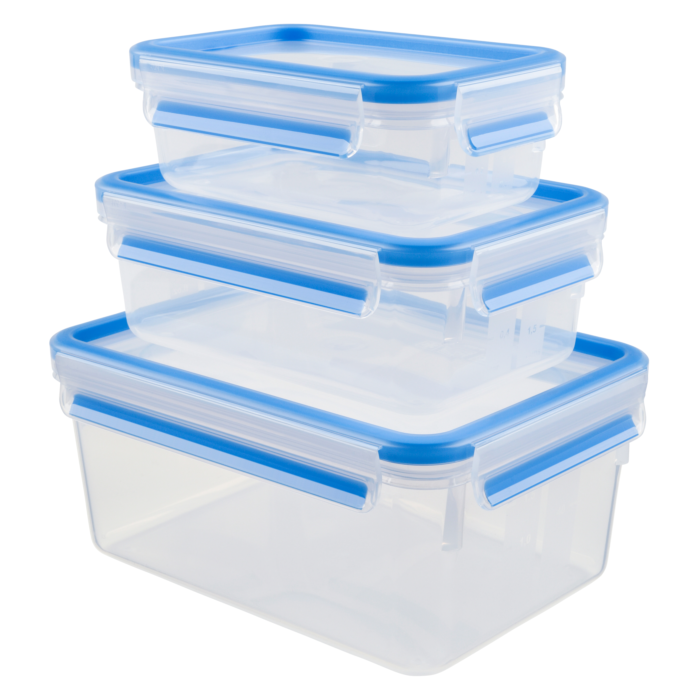 MasterSeal Fresh K3028912 Set de 3 boîtes de conservation - 0,55L / 1,0L / 2,2L
