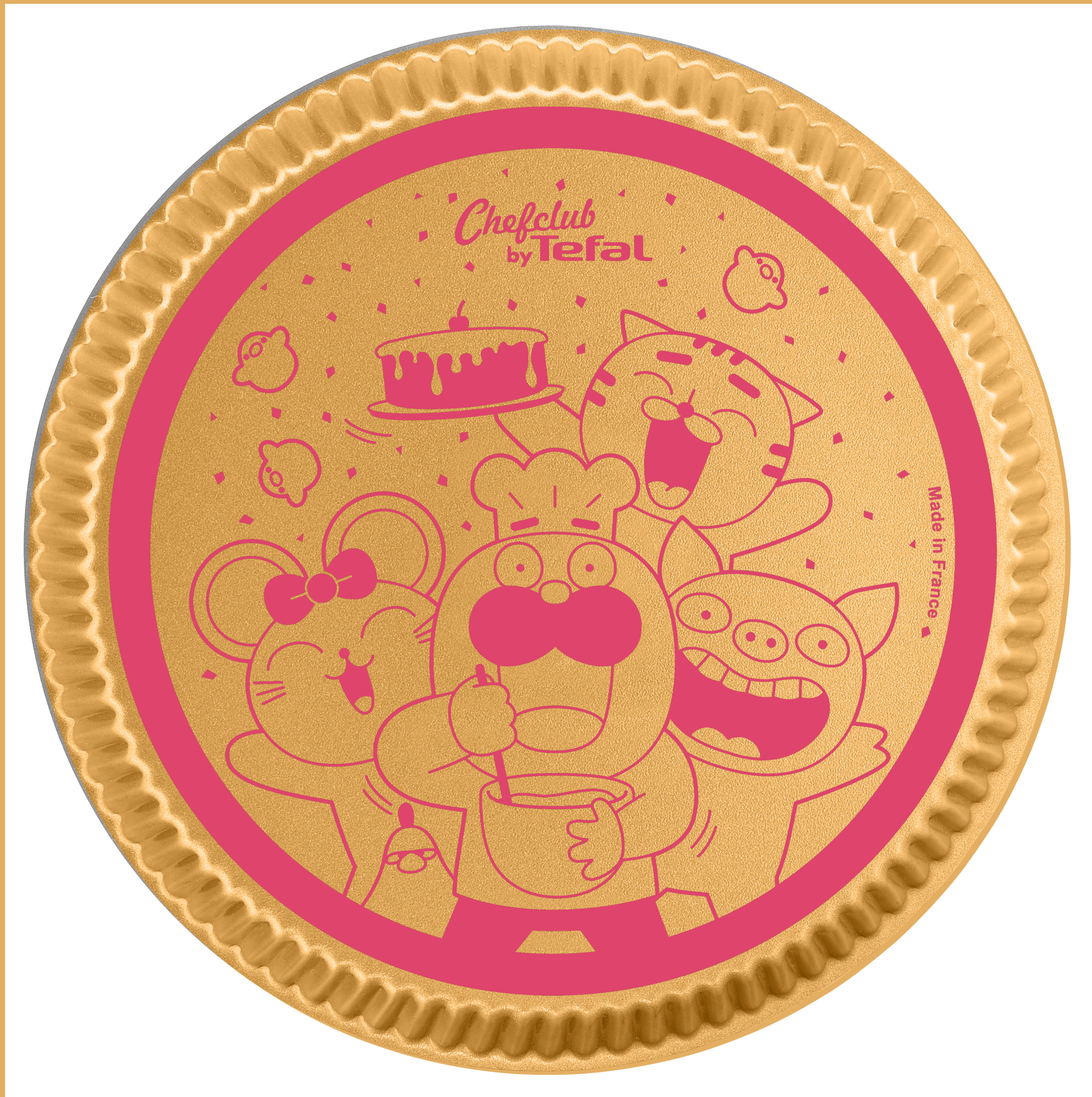 ChefClub J5628402 Moule à tarte 30 cm - Jaune