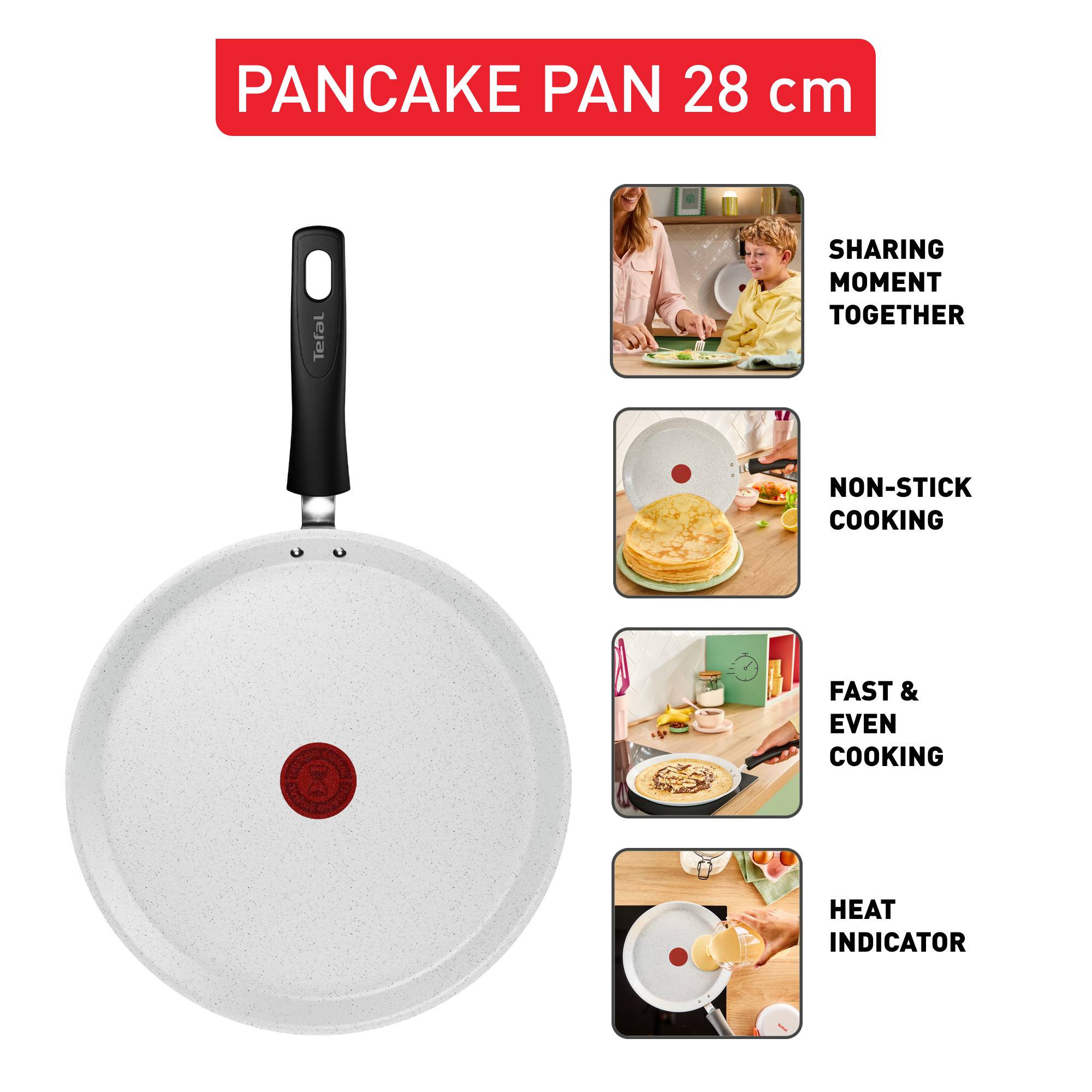 Pancake Day 2026, Pannenkoekenpan 28 cm, Keramische antiaanbaklaag, gelijkmatige verwarming