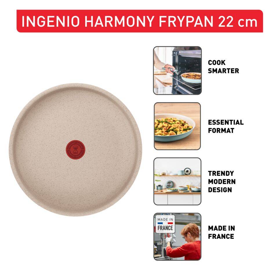 Ingenio Harmony, Frying Pan 22 cm, Removable Handle