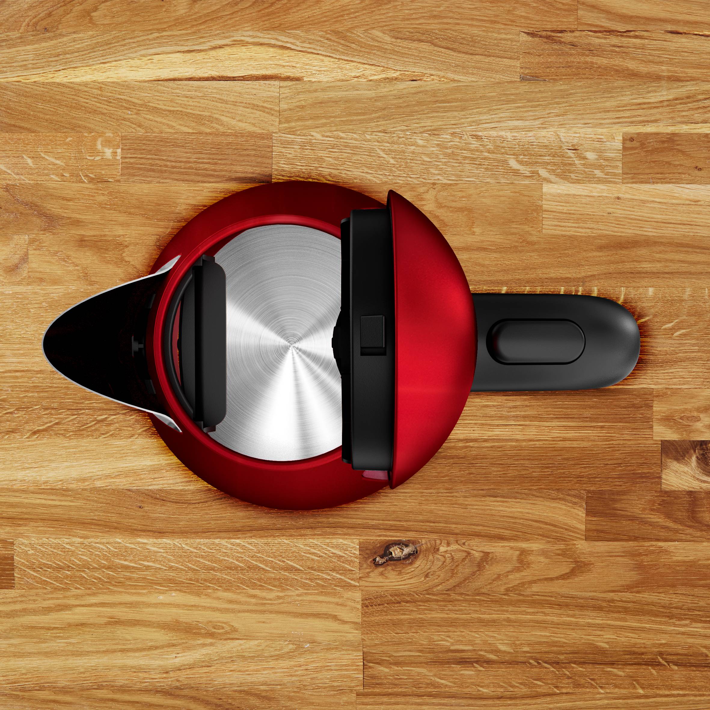 BOUILLOIRE ROUGE INOX KI110511