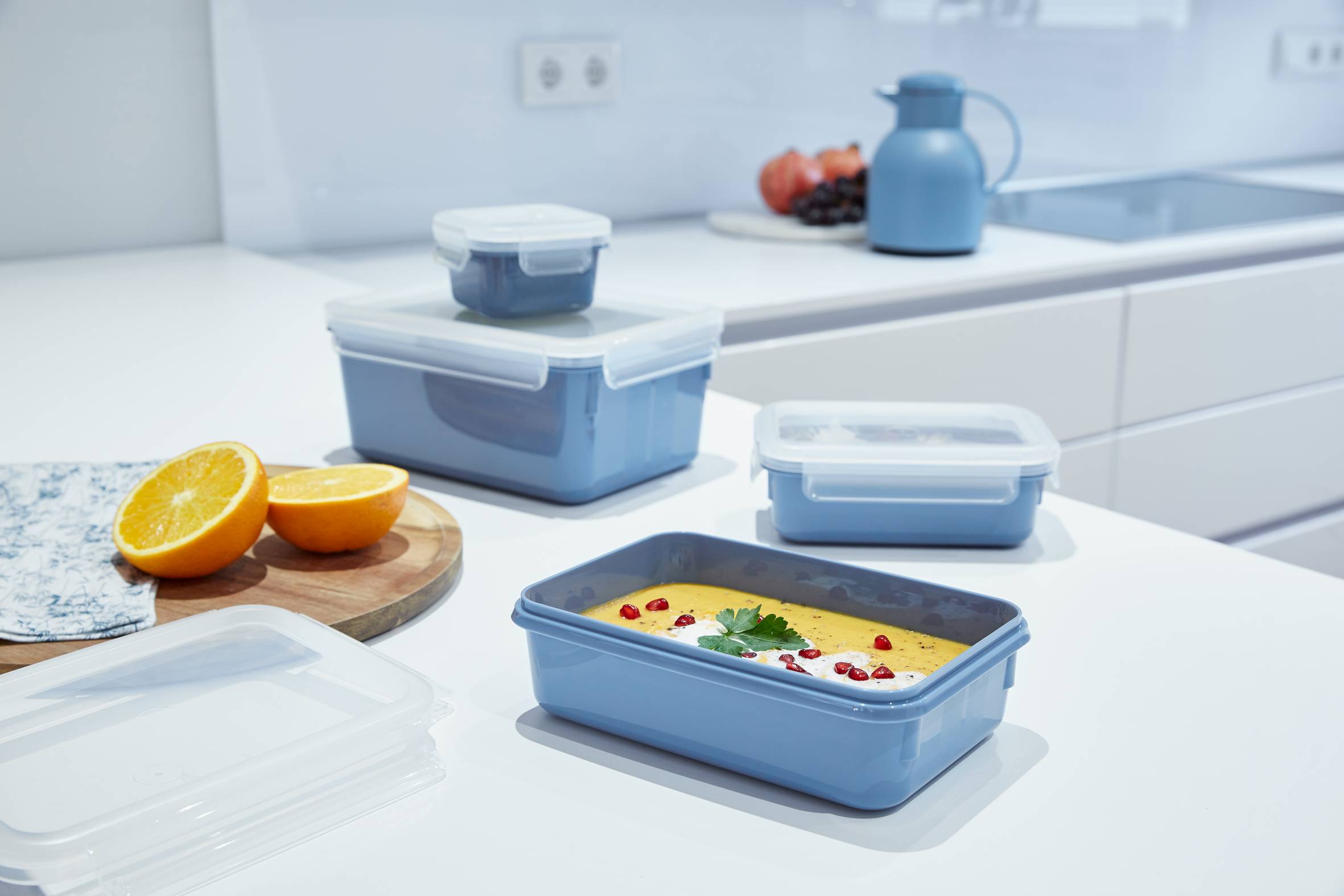 MasterSeal Color N1030810 Set de 4 boîtes de conservation - 0,20L / 0,55L / 0,80L / 2,2L