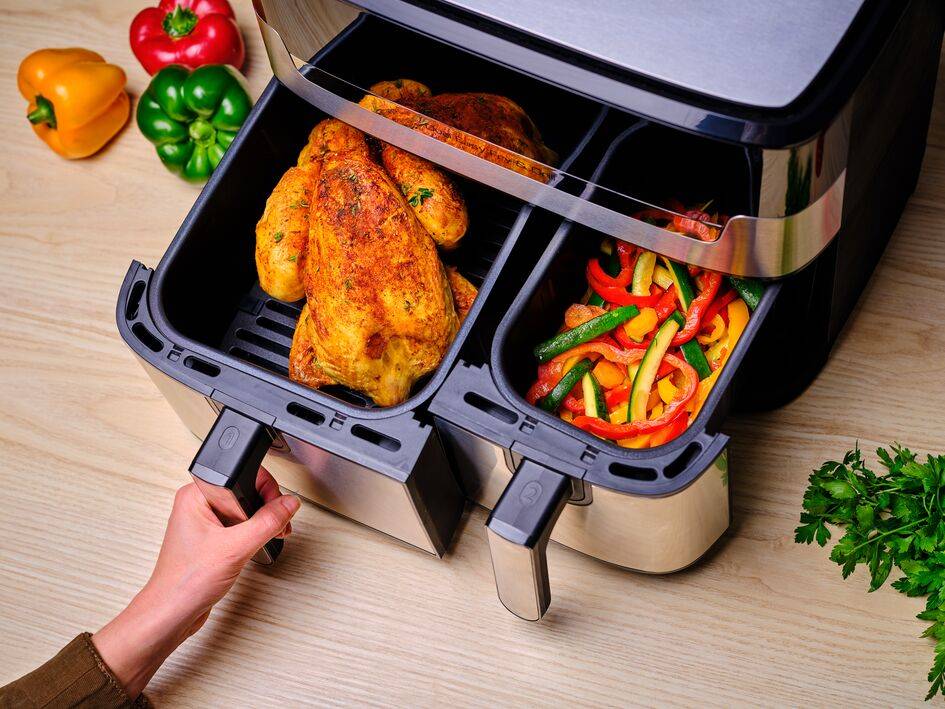 Dual Easy Fry & Grill EY905D10 Air fryer - 8 programma's - 5,2L + 3,1L