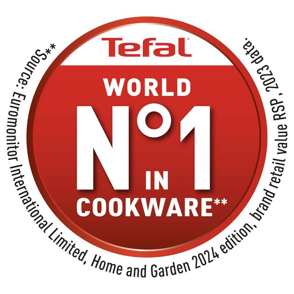 Tefal Kookgerei, 6-delig, steelpan 16 cm, kookpan 20/24 cm, glazen deksel, inductie, roestvrij staal 18/10, 3-laagse basis, Duetto On A705S636