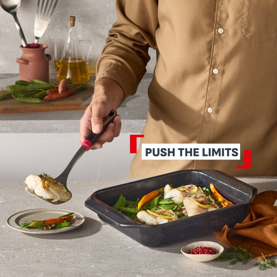 Excellence Ceramique J1804604 Petit plat à four en fonte d'aluminium 29x22&nbsp;cm - Revêtement céramique antiadhésif