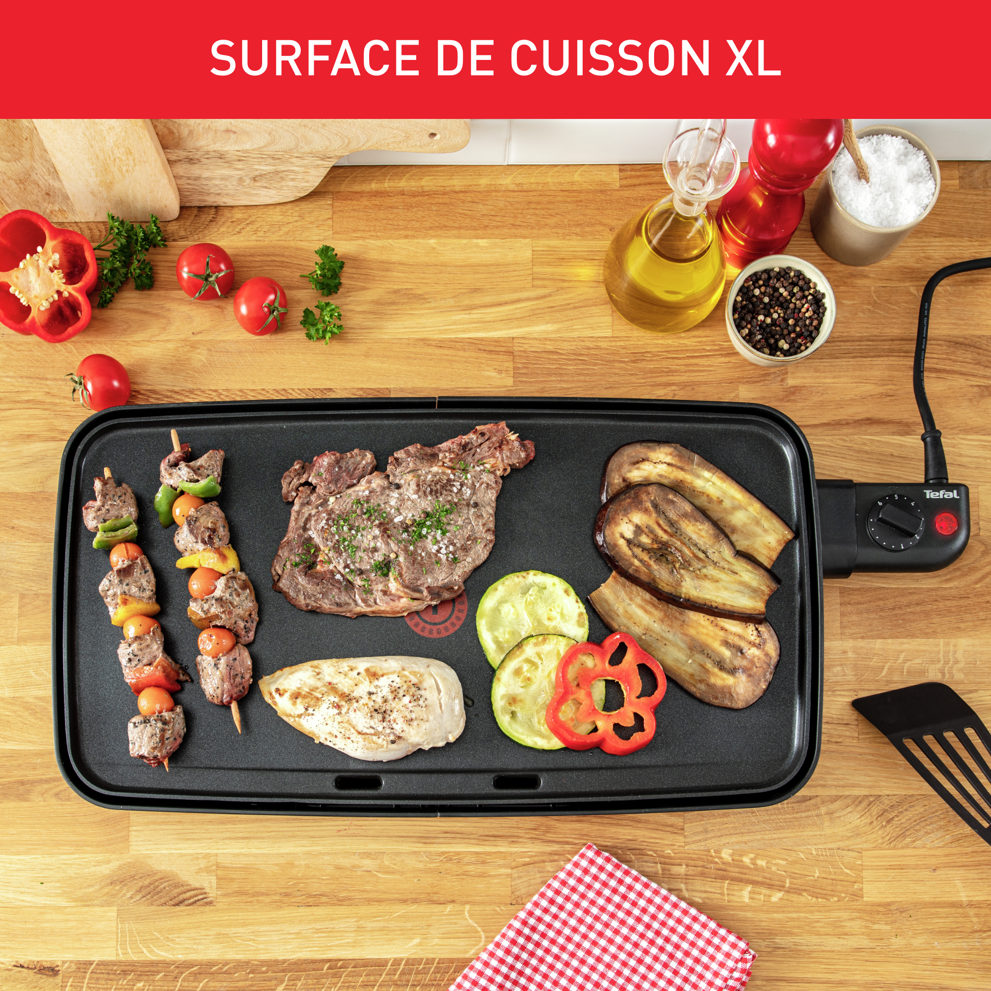 Malaga CB503813 Plancha XL - 2000W - 25,5x51 cm