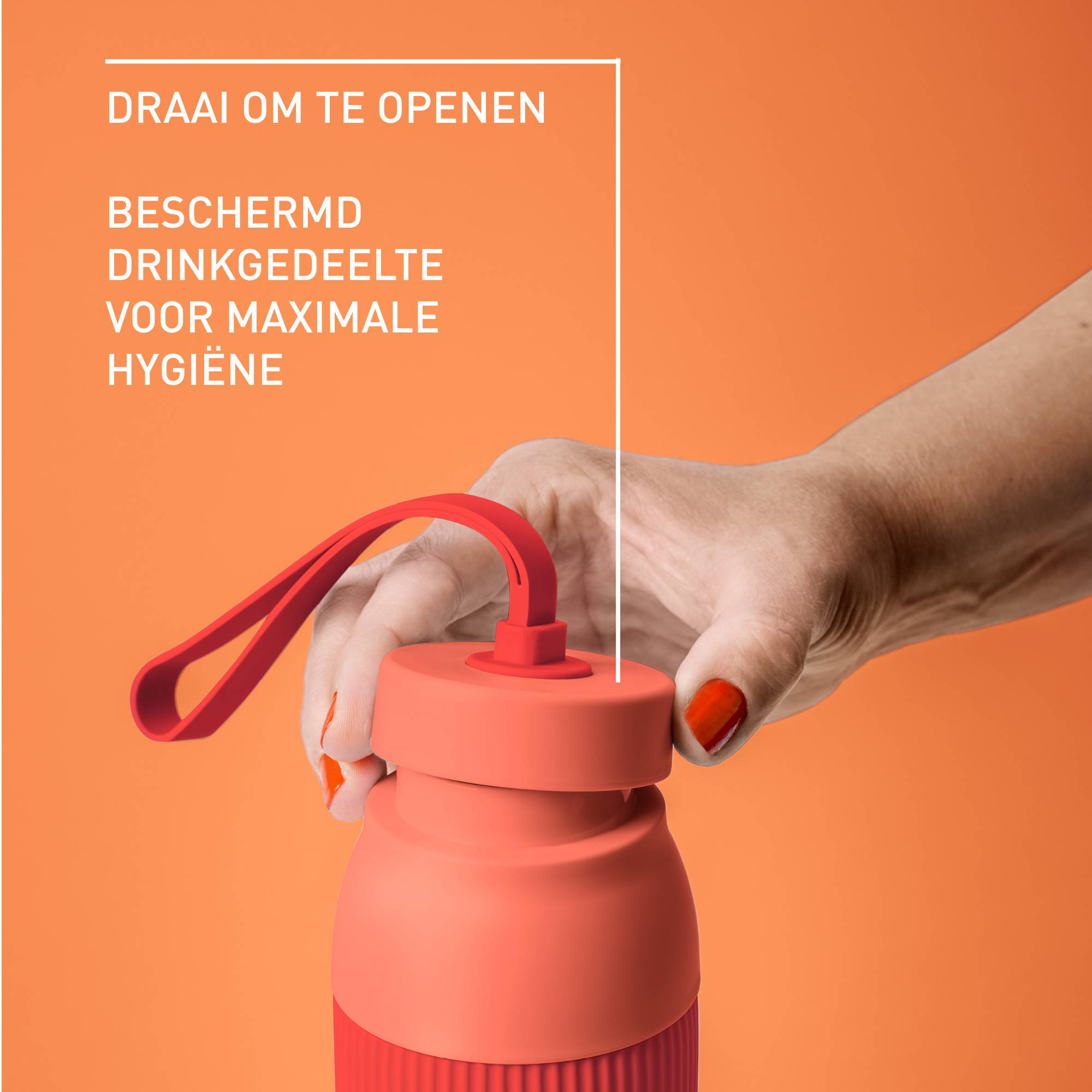 BeYou Twist N2193310 Isotherme drinkfles - 0,7L - Rood