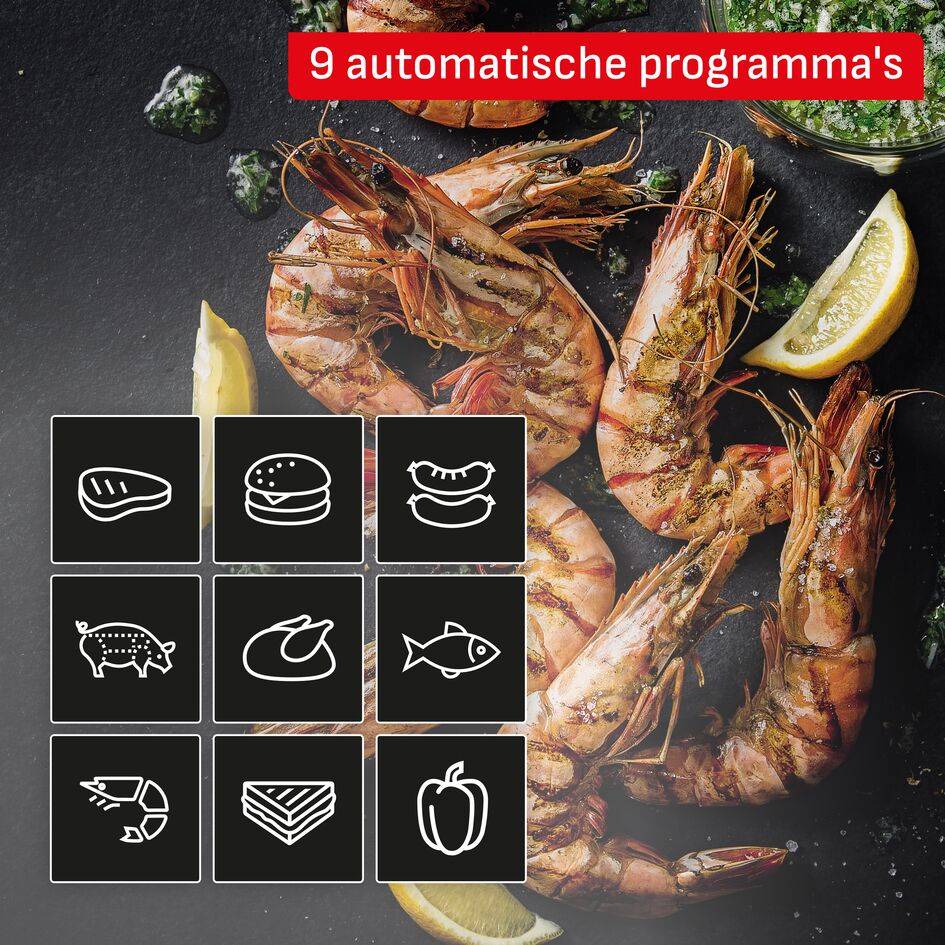 OptiGrill 4-in-1 GC774D10 Intelligente Grill & Barbecue - 9 programma's