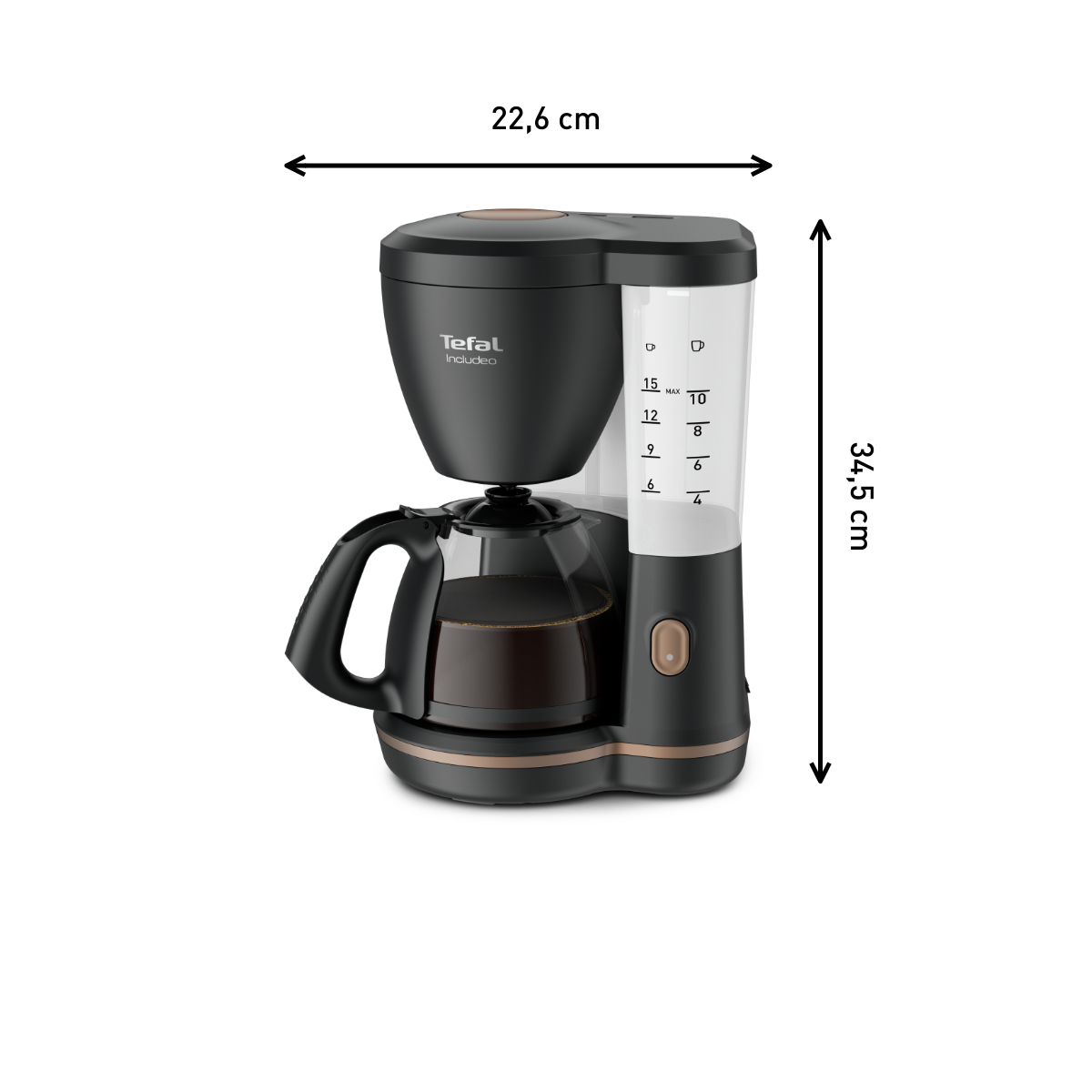 Includeo CM533811 Koffiemachine met filter - 1,25L