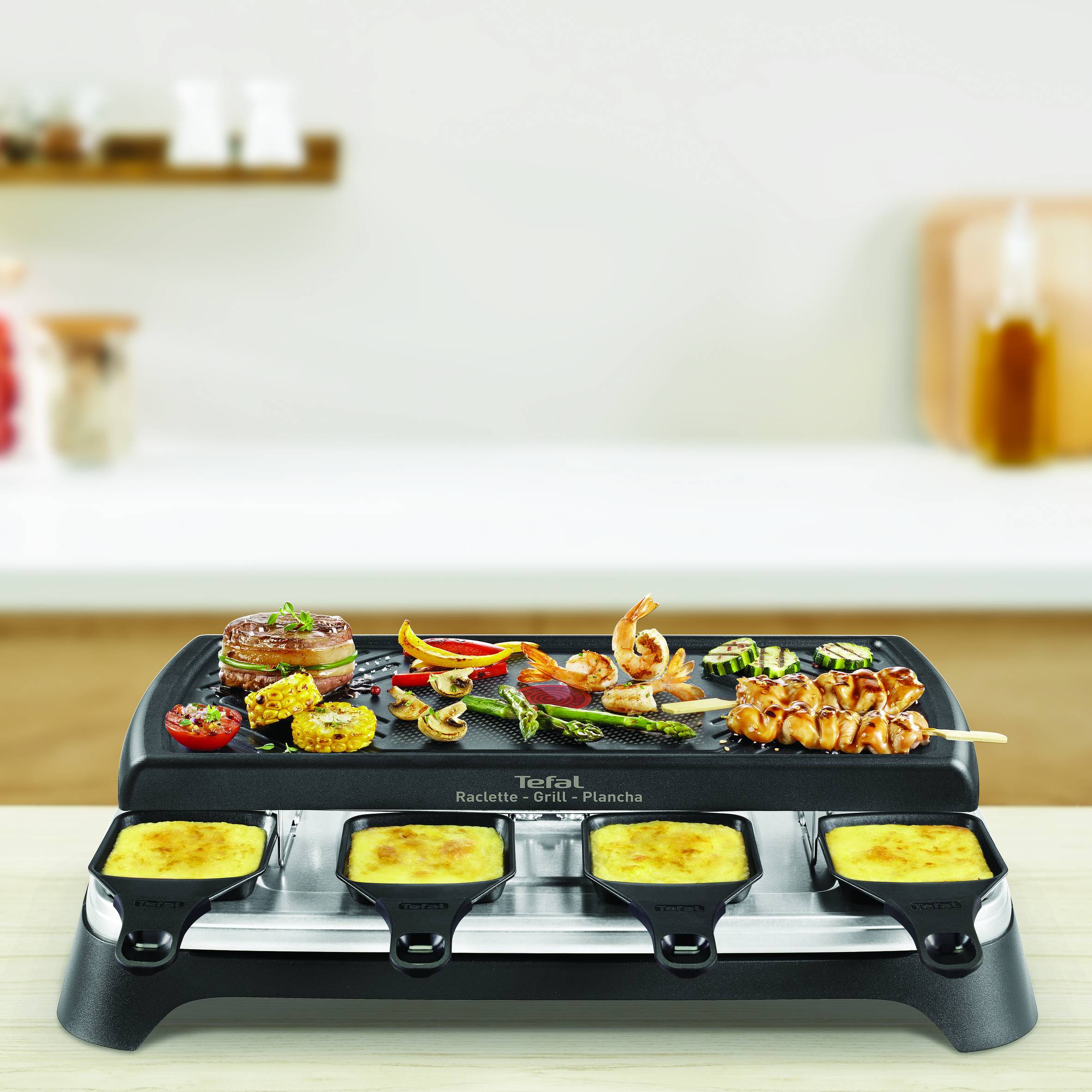 Coupelles à raclette carrées x8 pour Appareils à raclette