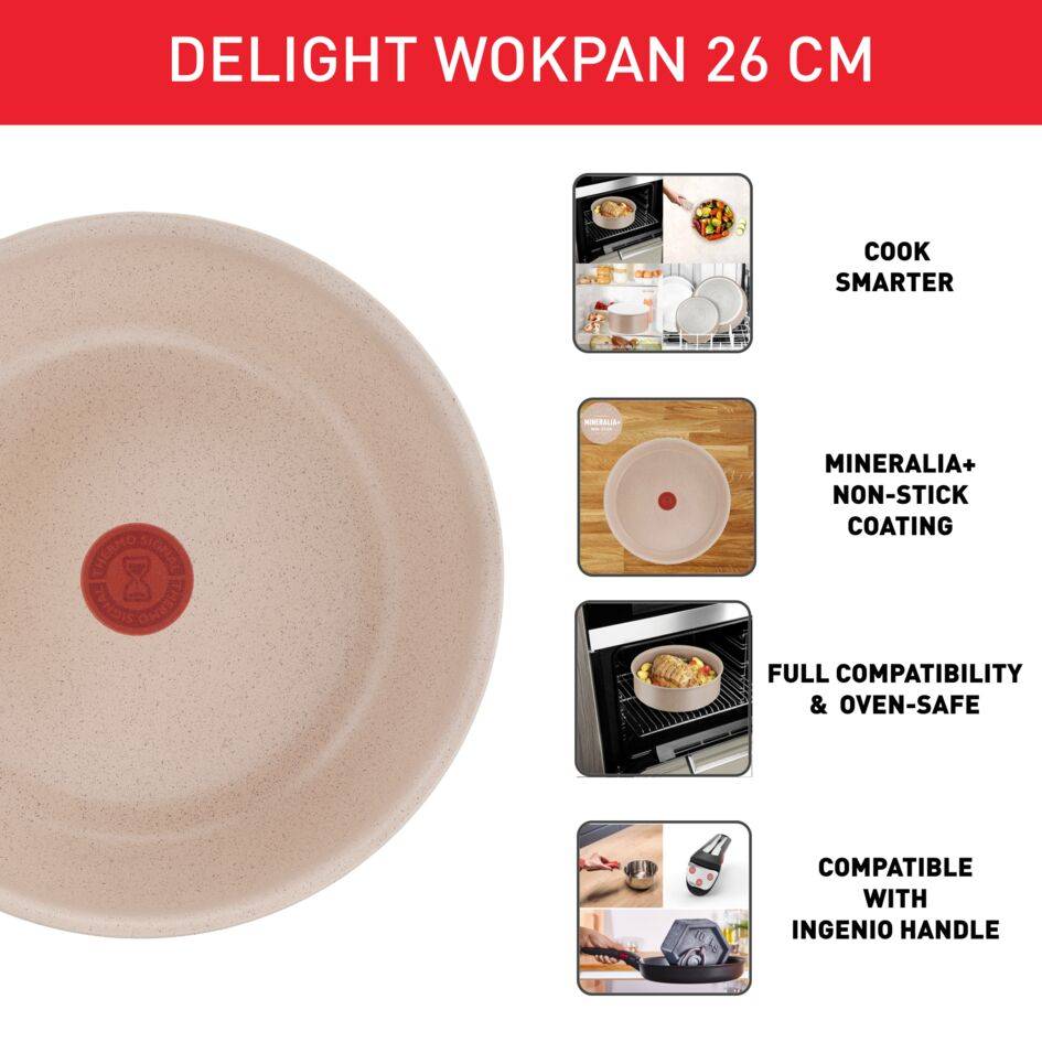 Ingenio Delight Sand L7837702 Wokpan - 26 cm - Inductie