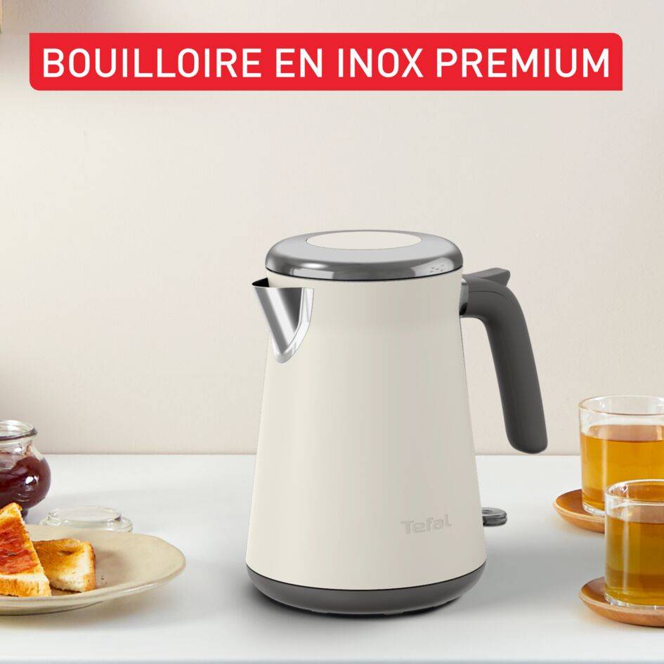 Collection, Bouilloire en inox, Arrêt automatique avec voyant lumineux, Indicateur 1 tasse