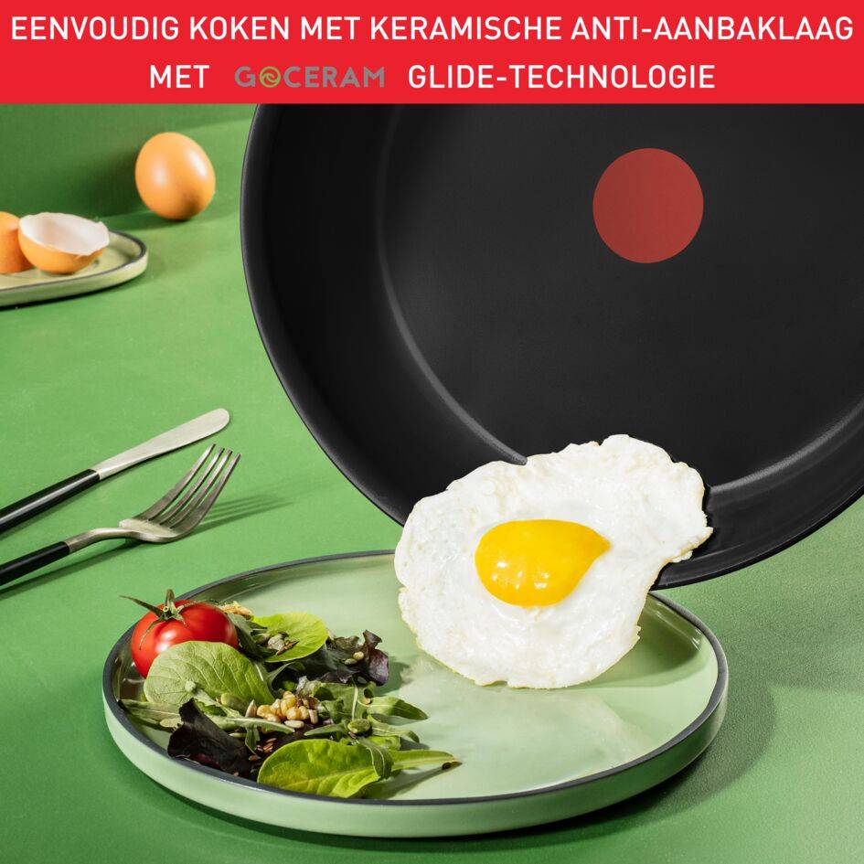 Daily Cook braadpan 24 cm, 10 jaar garantie, ergonomische handvatten die niet warm worden, handige schenkranden