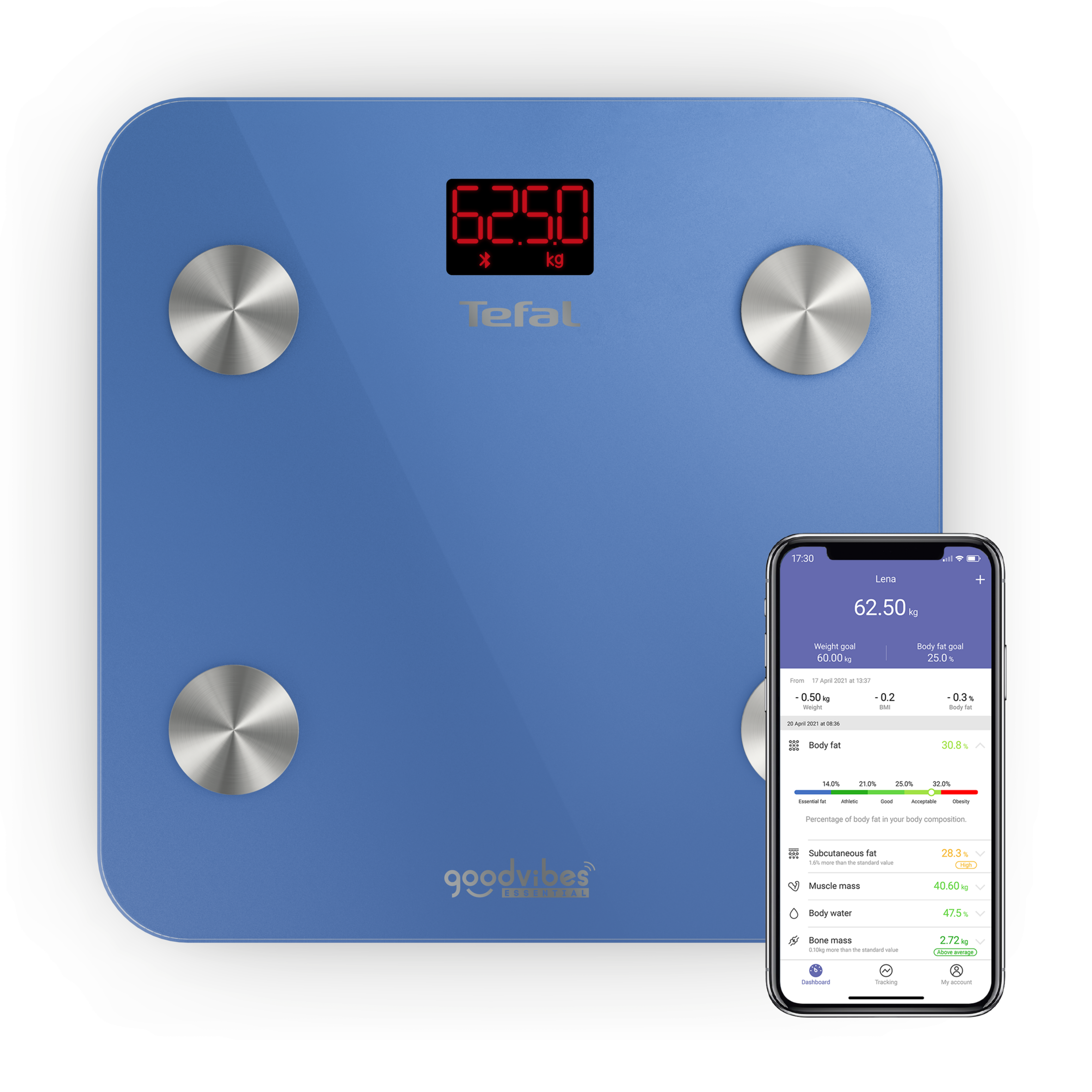 GoodVibes BM9610S1 Geconnecteerde personenweegschaal