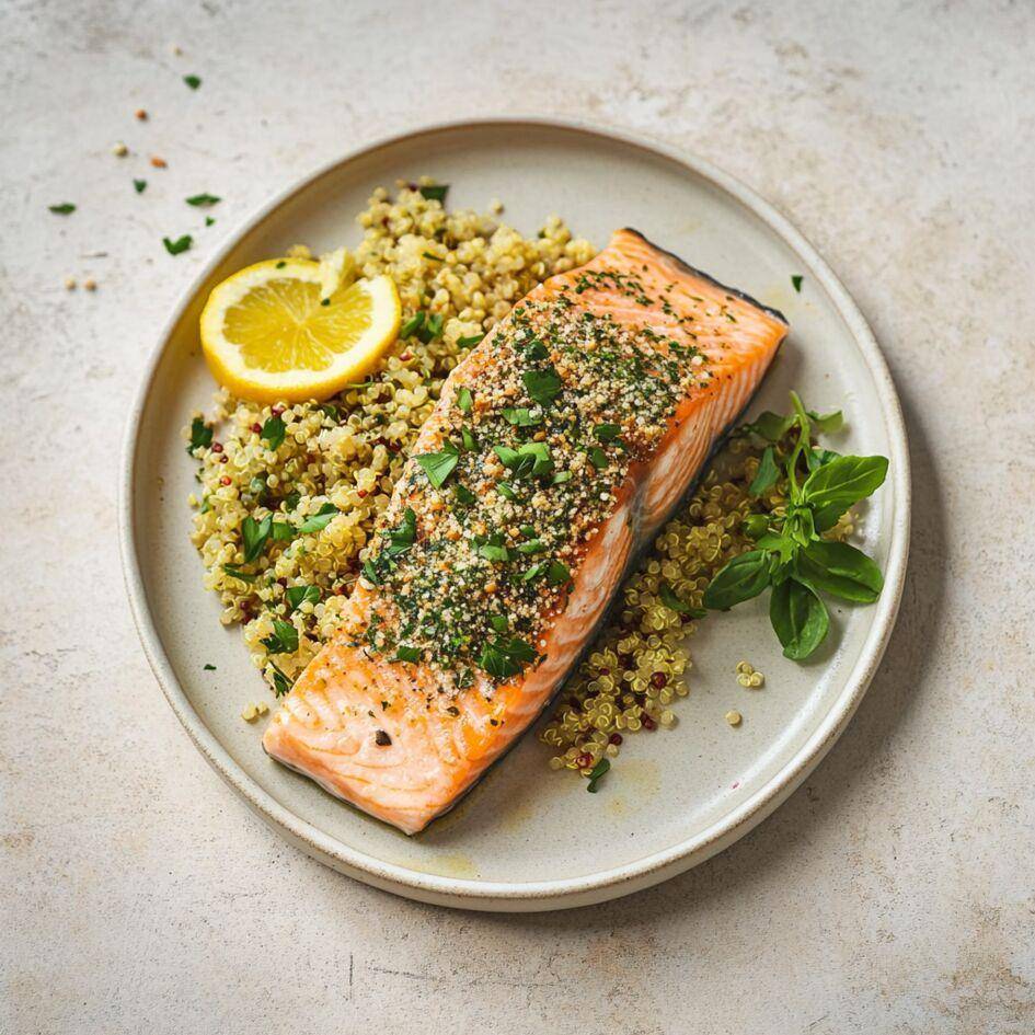 Saumon en croûte d'herbes et quinoa Express - Recette Cookeo Infinity 17in1 | Tefal