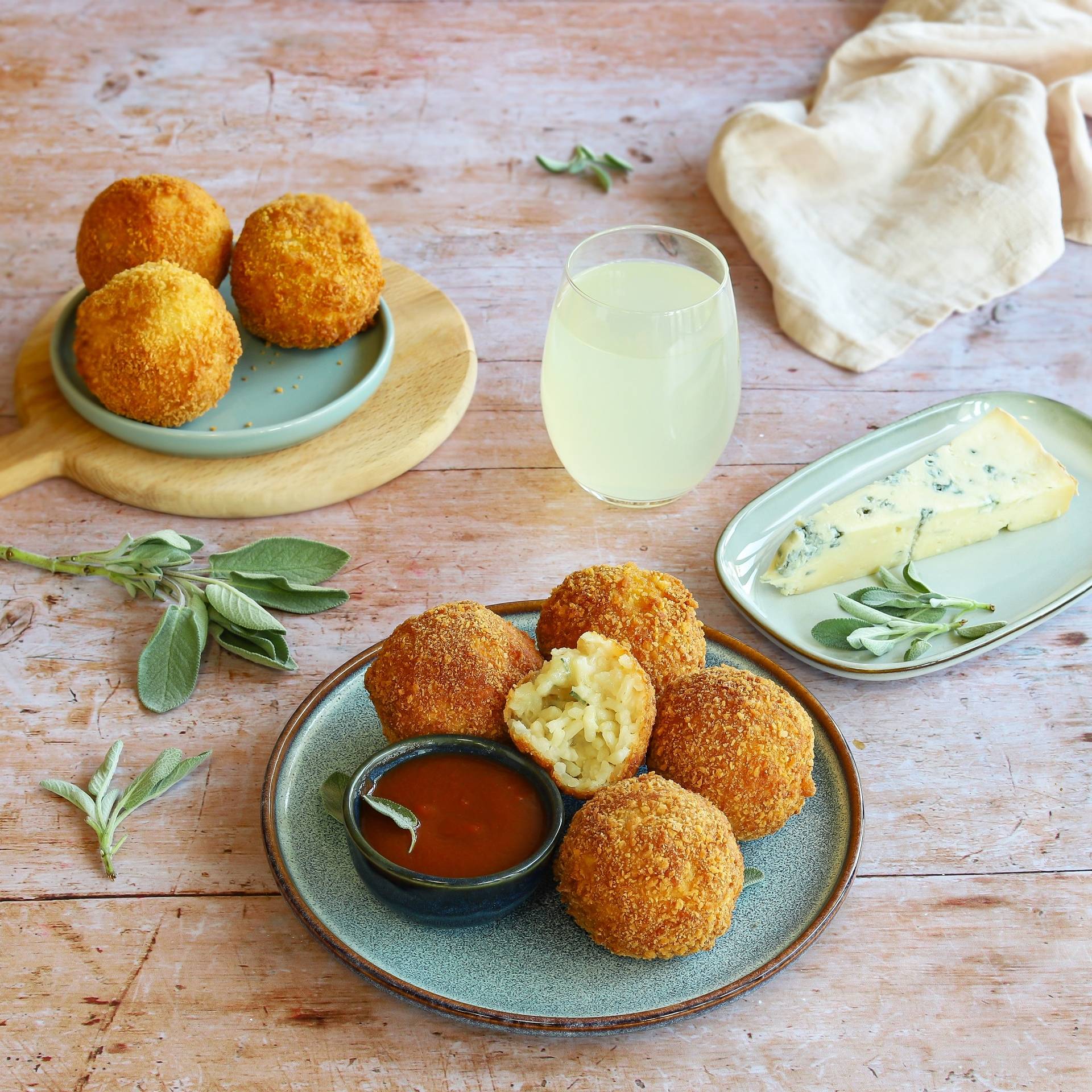 Arancini au gorgonzola et à la sauge - Recepten Poêles et Casseroles | Tefal