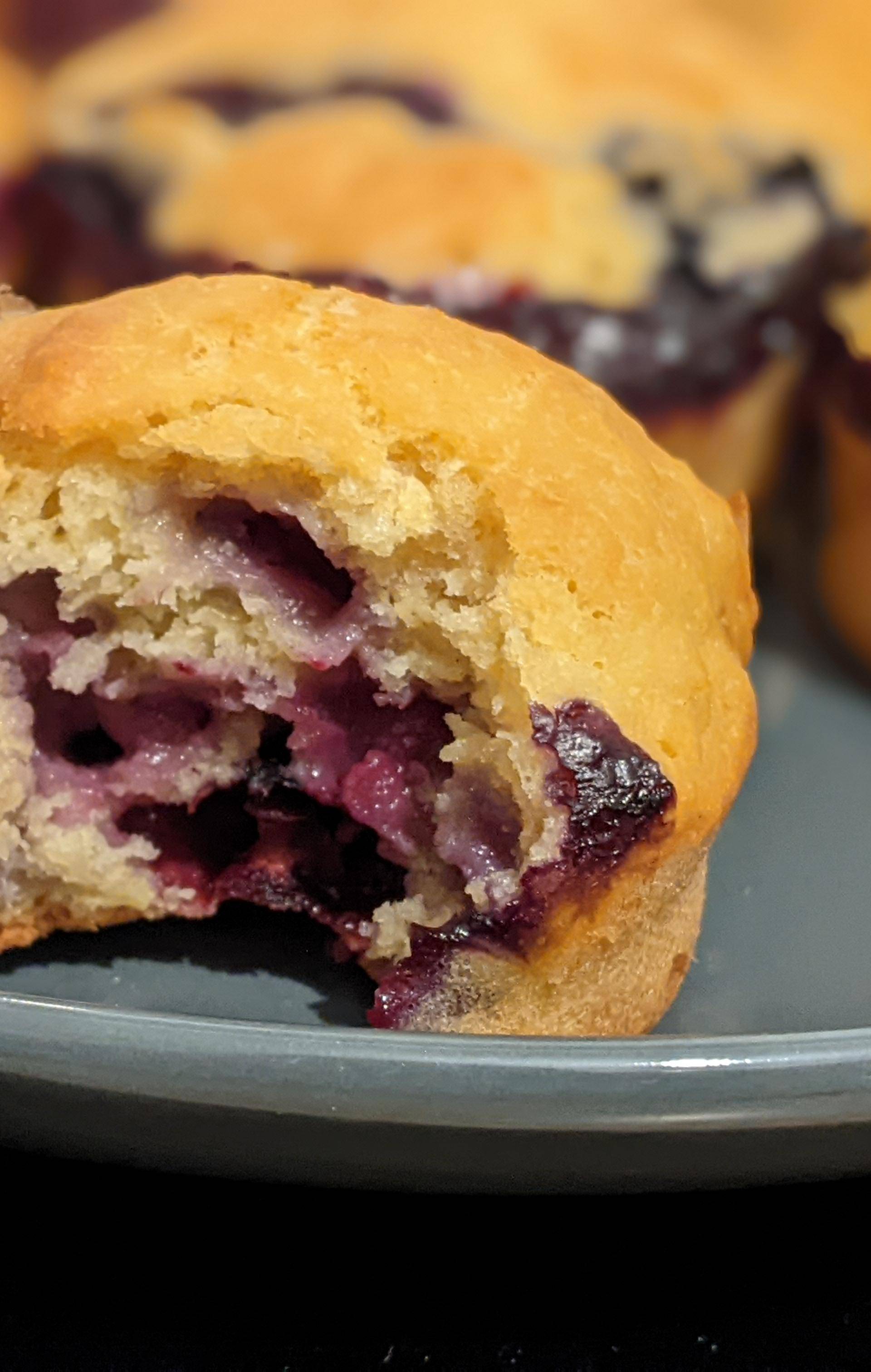 Muffins aux myrtilles, compotes et amandes - Recette Cake Factory | Tefal