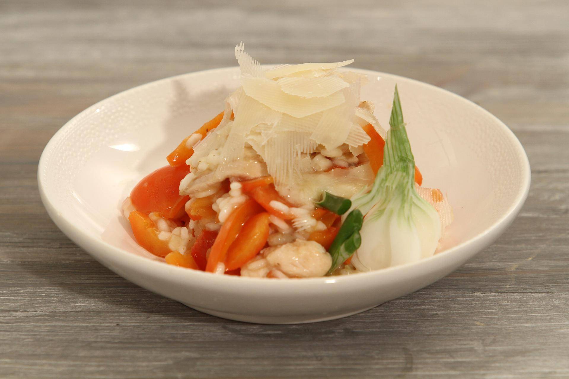 Risotto et fricassée poulet-poivrons - Recepten Balance de cuisine | Tefal