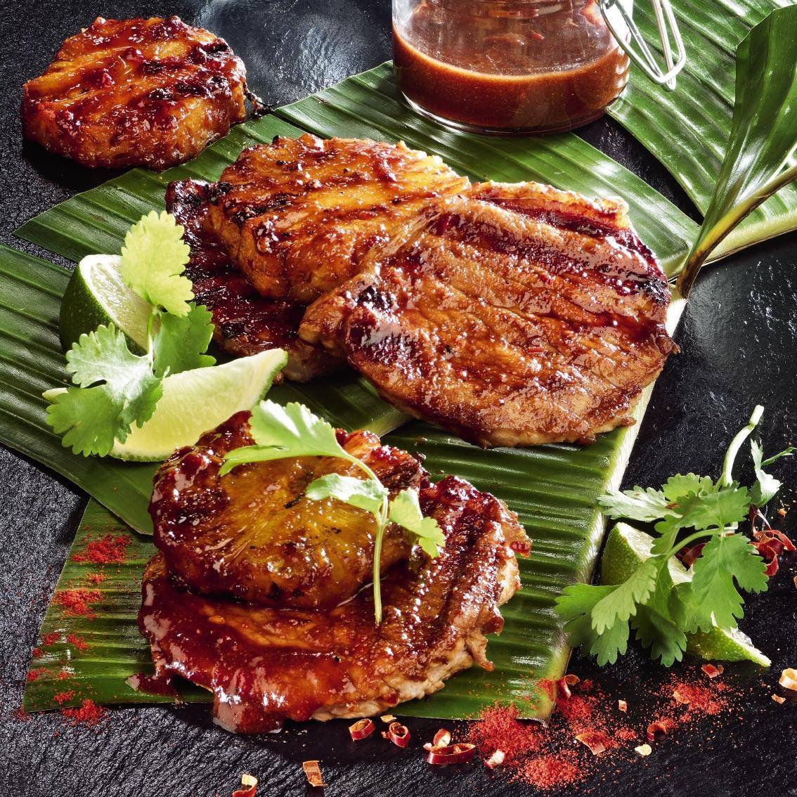 Côtes de porc à l’ananas et aux piments jalapeños fumés - Recette OptiGrill XL | Tefal
