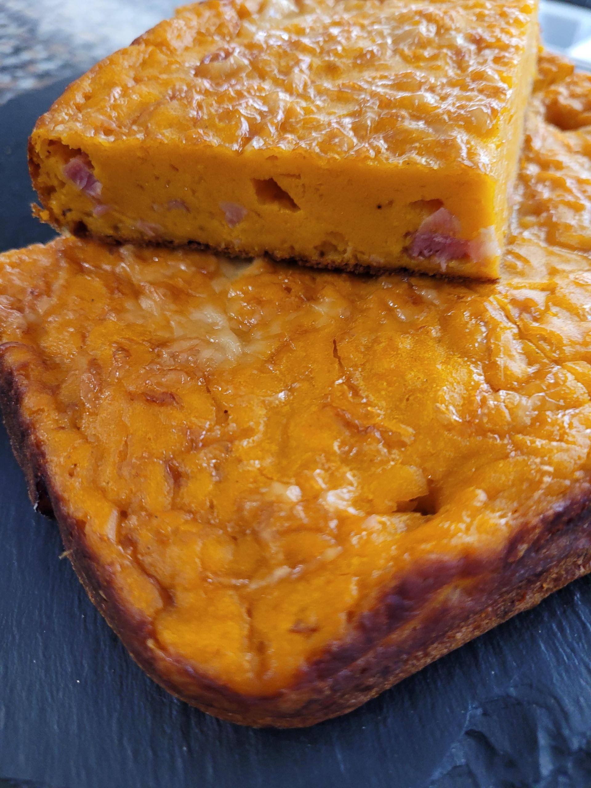 Cake moelleux potiron lardons comté - Recepten Cake Factory | Tefal