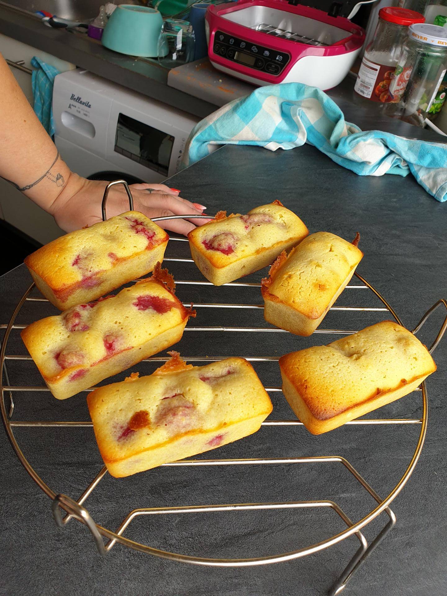 Brownie chocolat blanc framboises - Recepten Cake Factory | Tefal