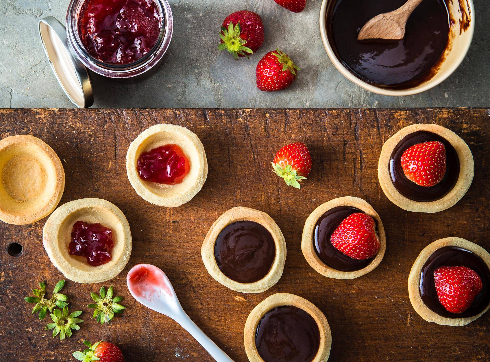 Tartelettes aux fraises et au chocolat - Recepten Cake Factory | Tefal