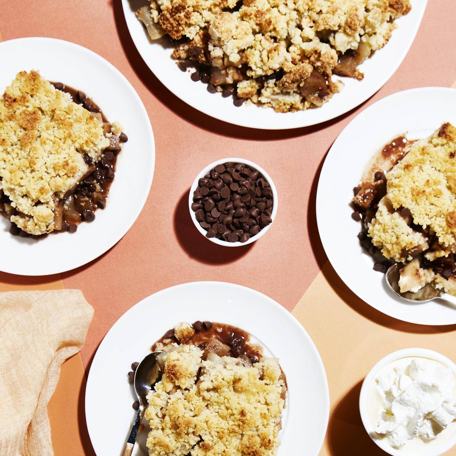 Crumble poire chocolat - Recette OptiGrill 2in1 | Tefal