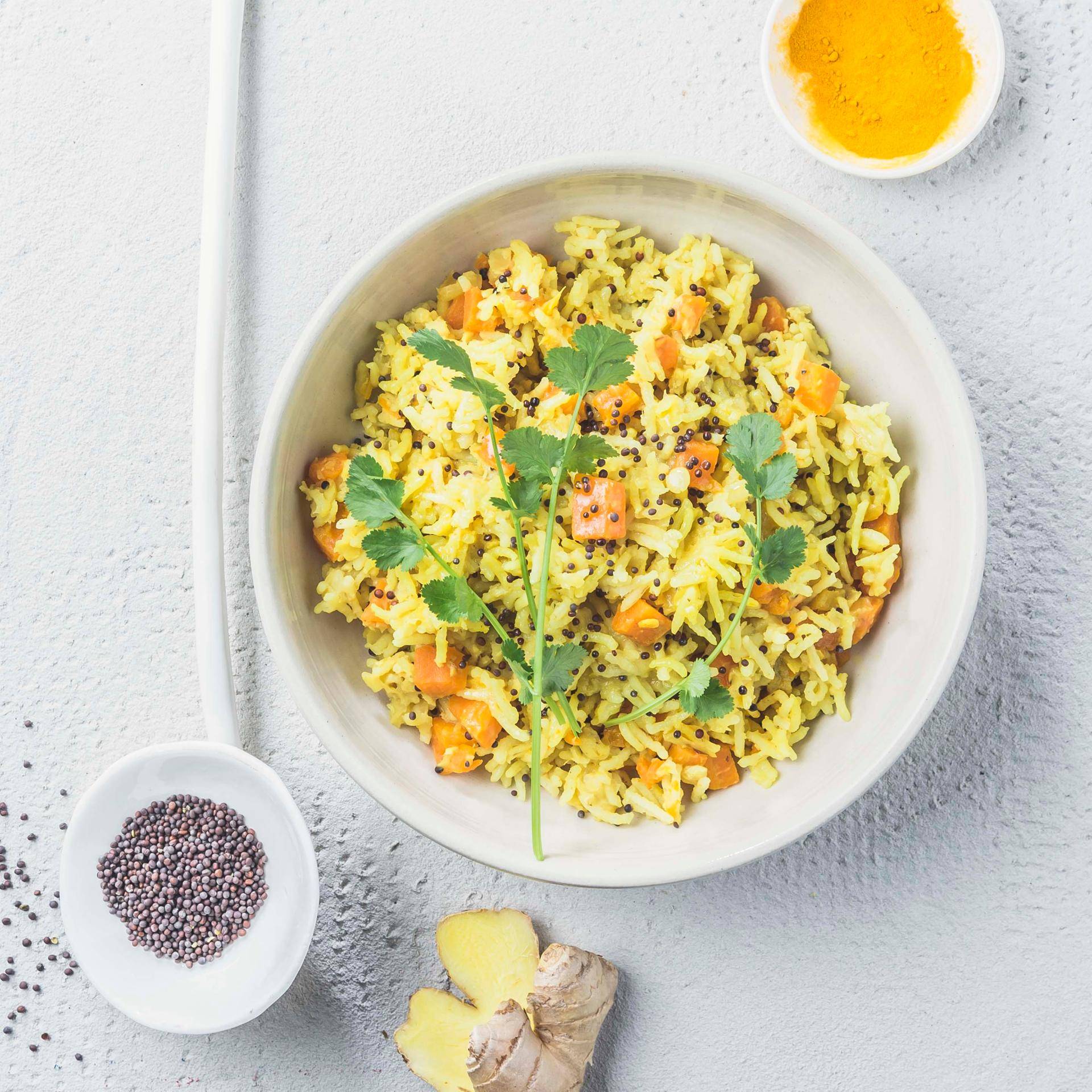 Riz à l'indienne au curcuma et lentilles corail - Recepten Poêles et Casseroles | Tefal