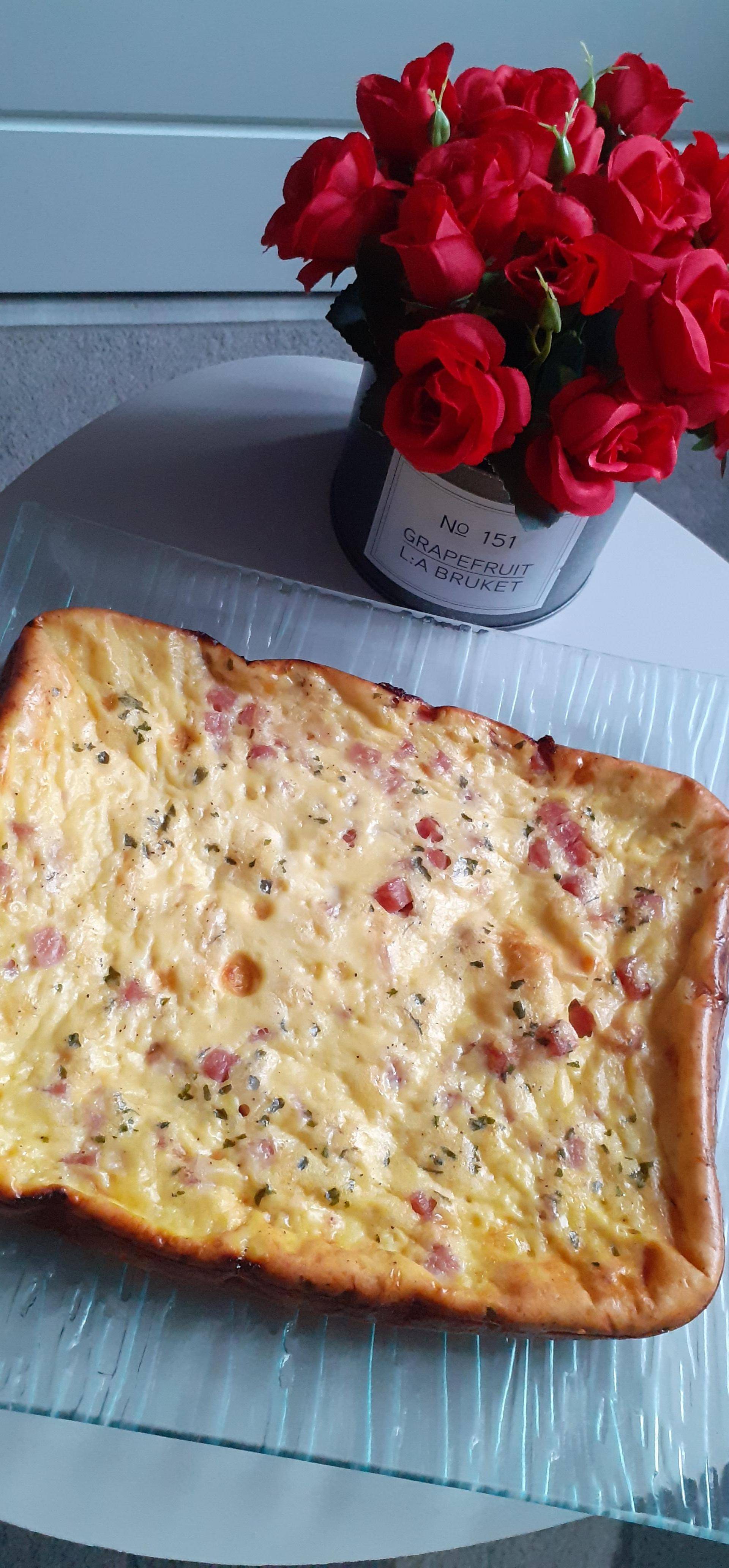 Quiche sans pâte au dès de jambon - Recette Cake Factory | Tefal