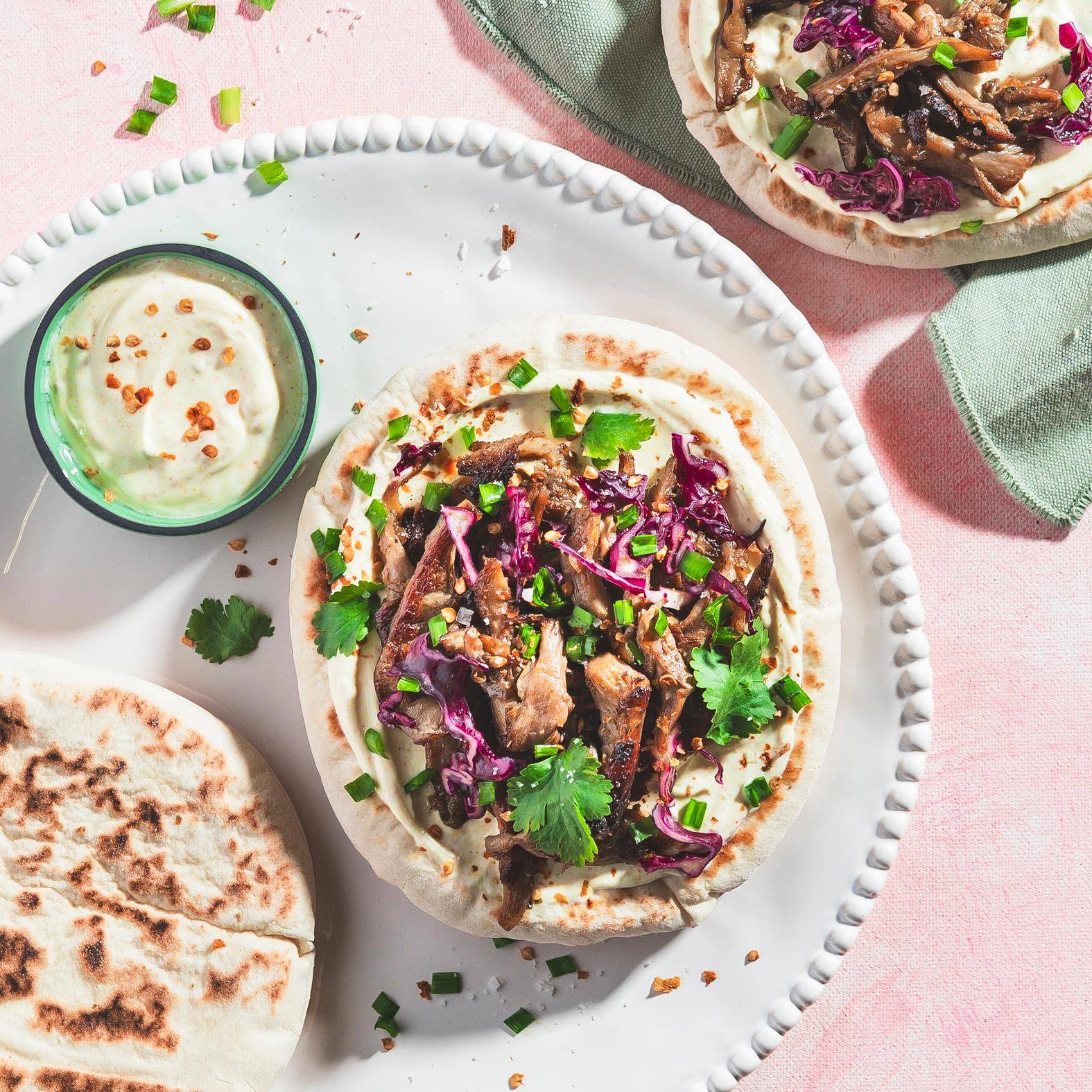 Pitas veggies shawarma de champignons - Recette Poêles et Casseroles | Tefal
