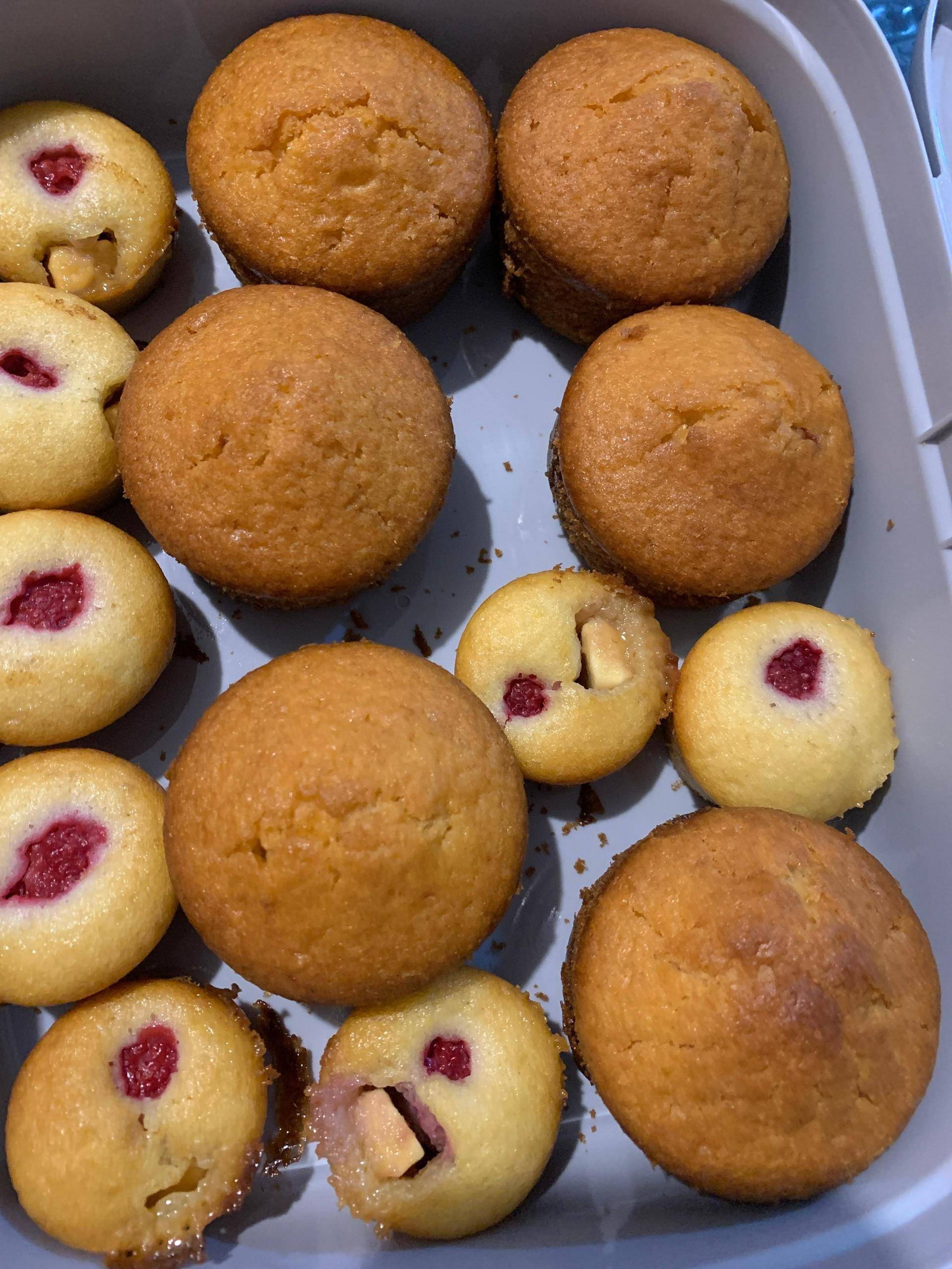 Muffins chocolat blanc cœur framboise - Recette Cake Factory Délices | Tefal