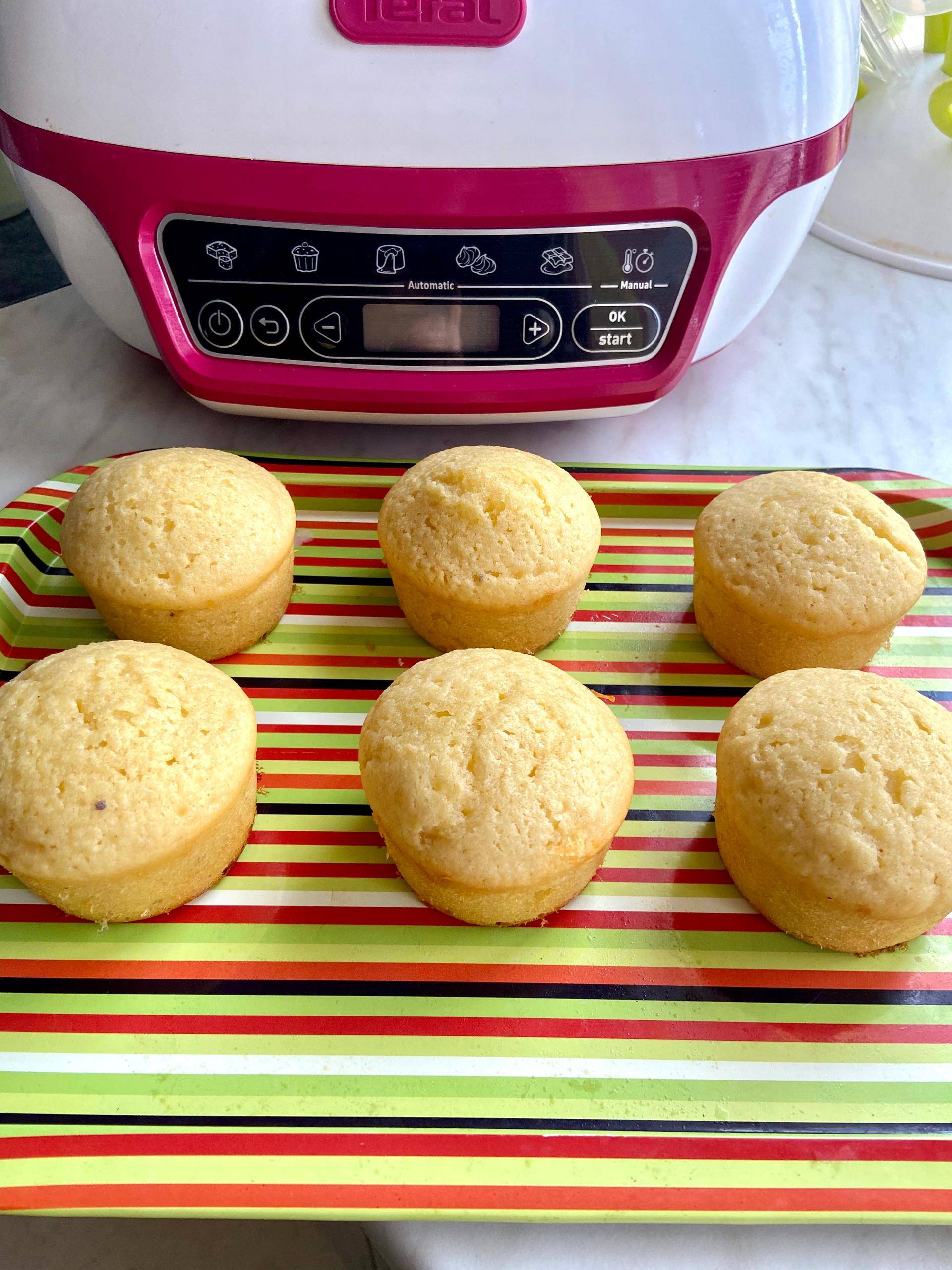 Muffins chocolat blanc et amandes - Recepten Cake Factory | Tefal