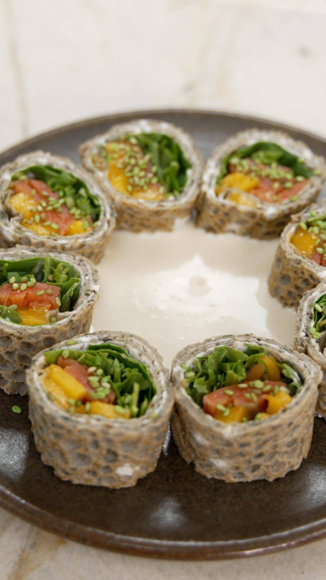 Galette spring roll au saumon et mayo thaï - Recepten Poêles et Casseroles | Tefal