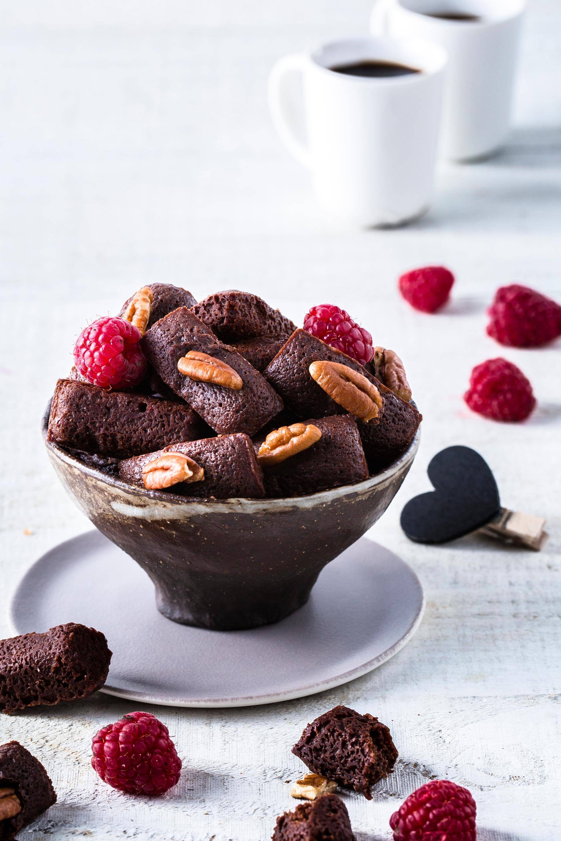 Mini moelleux au chocolat et aux noix de pécan vegan - Recepten Cake Factory | Tefal