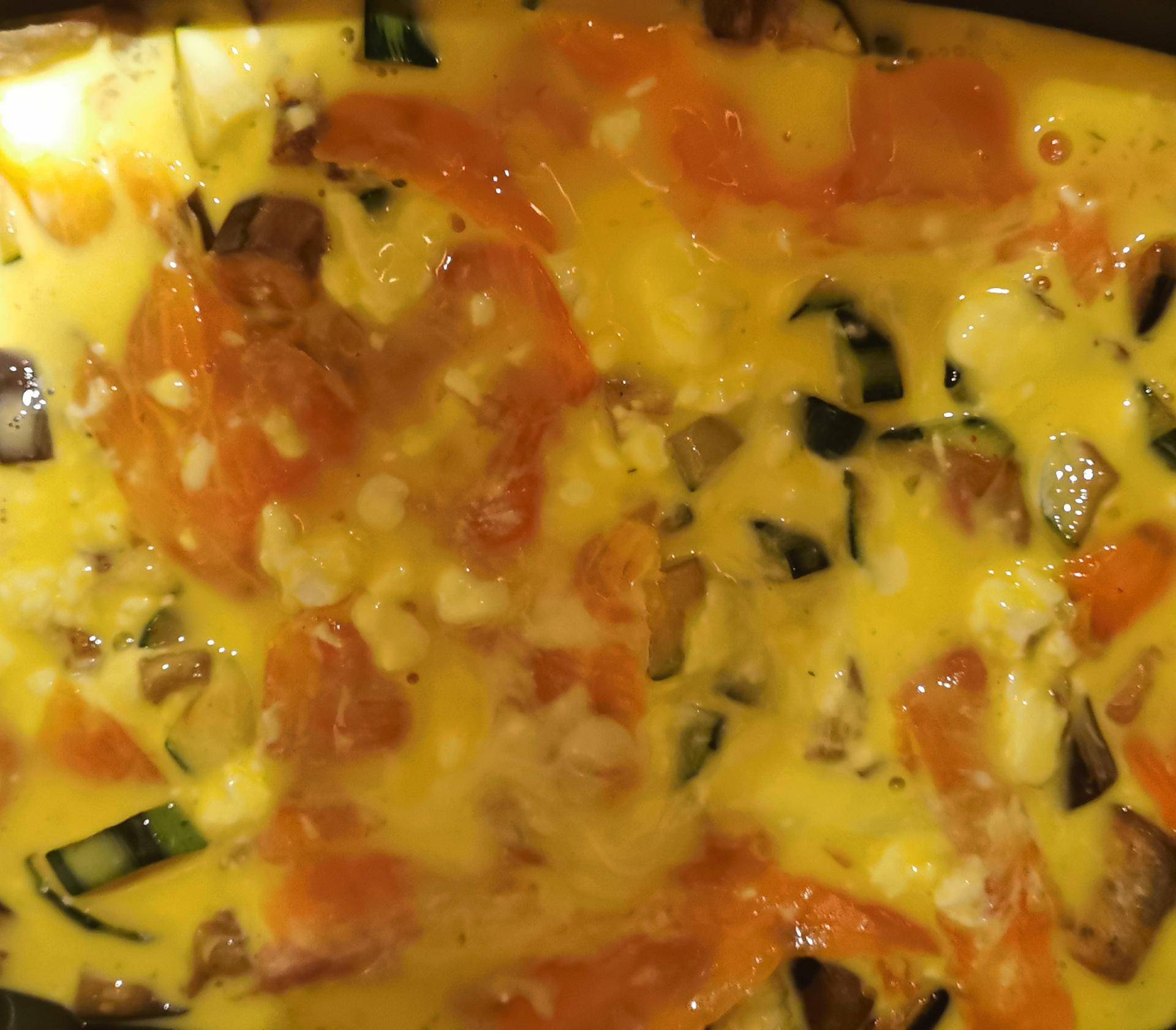 Flan courgettes aubergine et truite fumée - Recepten Cake Factory | Tefal