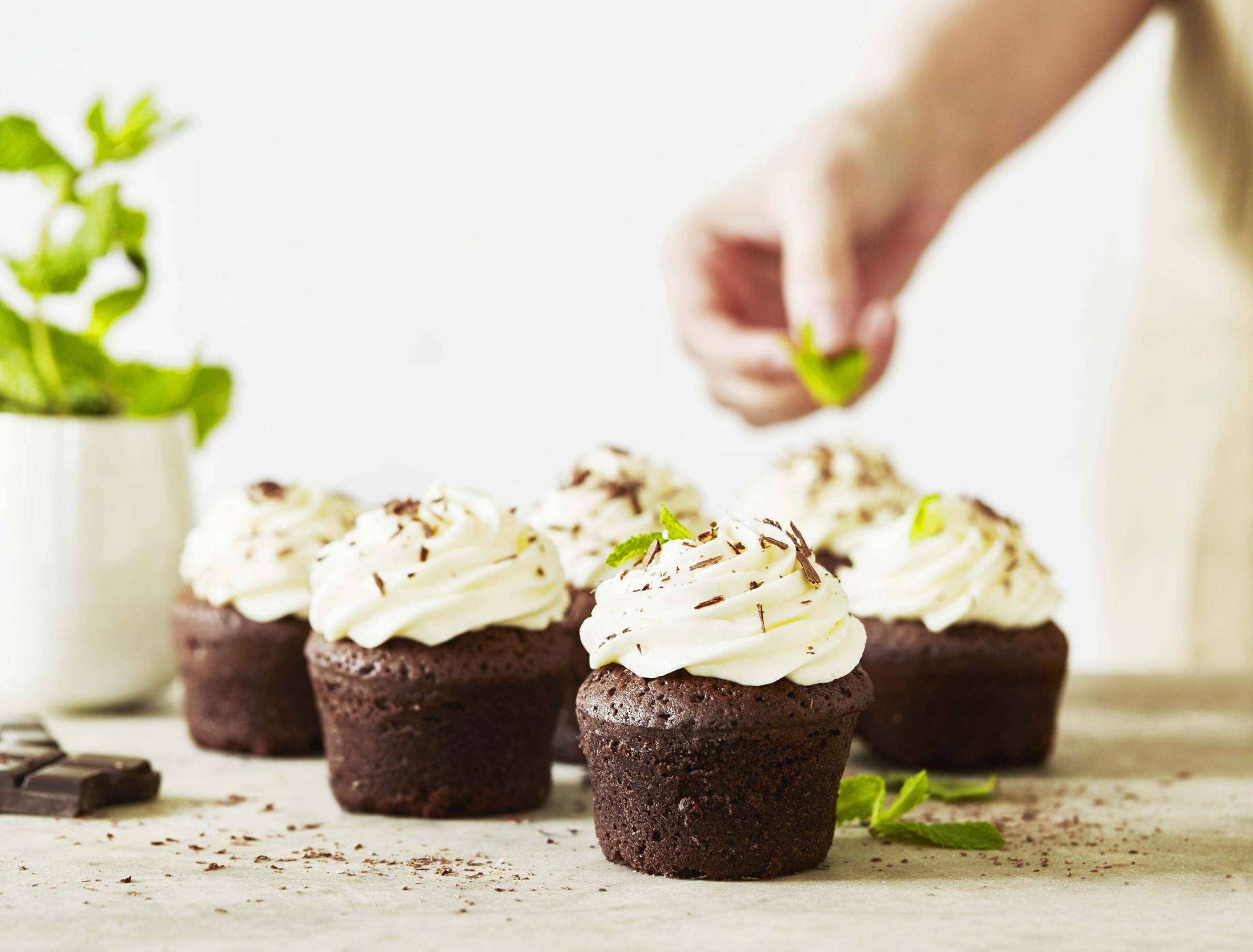 Cupcakes au chocolat et à la menthe - Recette Cake Factory | Tefal
