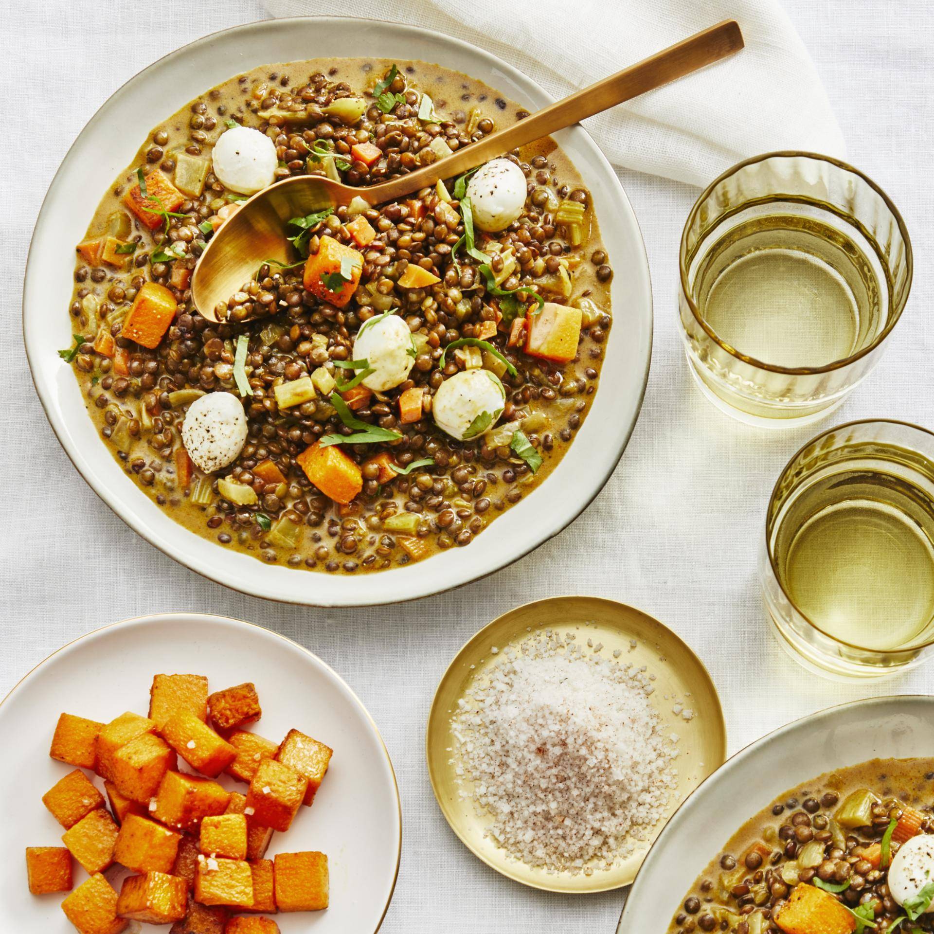 Cocotte de lentilles vertes au curry et butternut rôti - Recette Poêles et Casseroles | Tefal