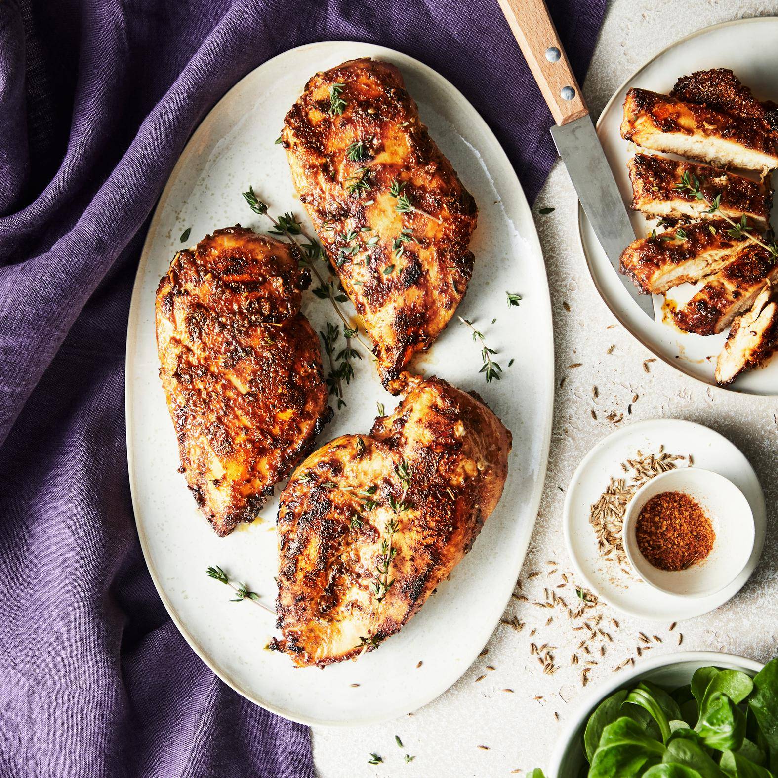 Pierrade Poulet Cajun - Recette Raclettes fondues pierrades | Tefal